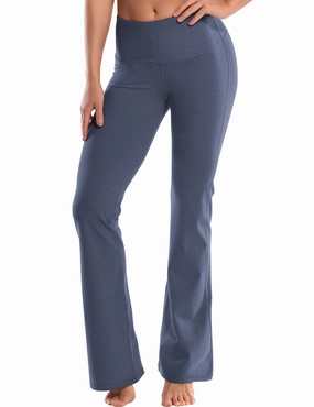 29" 31" 33" 35" 37" High Waist Bootcut Leggings heathernavy_Running