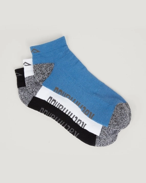 Accion driMOTION Low Cut Socks - 3 Pack - Black/White/Blueridge