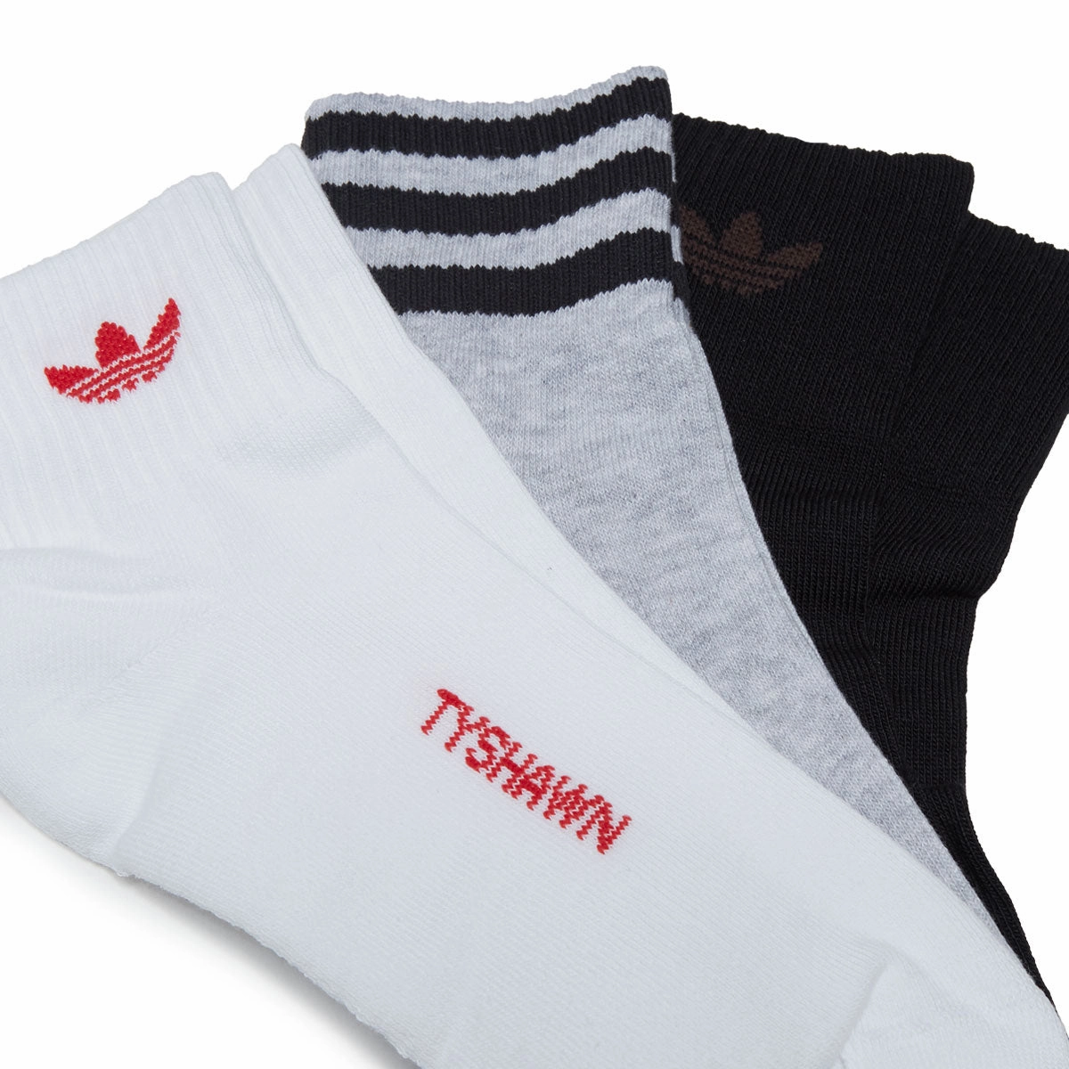 Adidas Tyshawn 3 Pack Of Socks - White/Grey Heather/Black