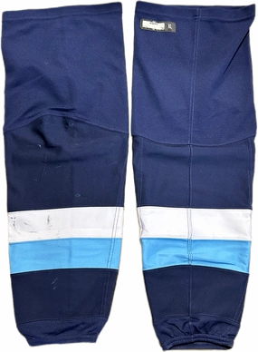 AHL - Used CCM Pro Stock Socks (Navy/White/Blue)