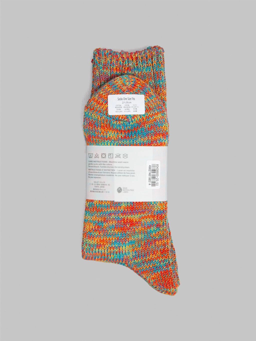 Anonymous Ism 5 Colour Mix Crew Socks Orange
