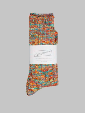 Anonymous Ism 5 Colour Mix Crew Socks Orange