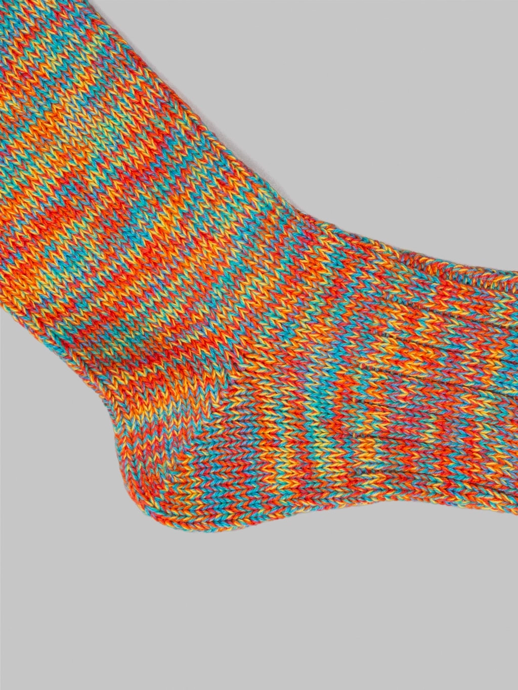 Anonymous Ism 5 Colour Mix Crew Socks Orange