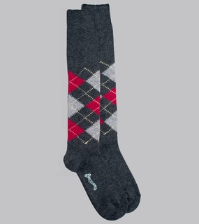 Argyle Cashmere-blend Socks Charcoal