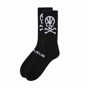 Babylon LA Cross Bone Sock Black