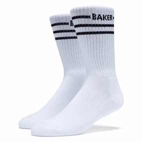 Baker Mini Stripe Socks - White
