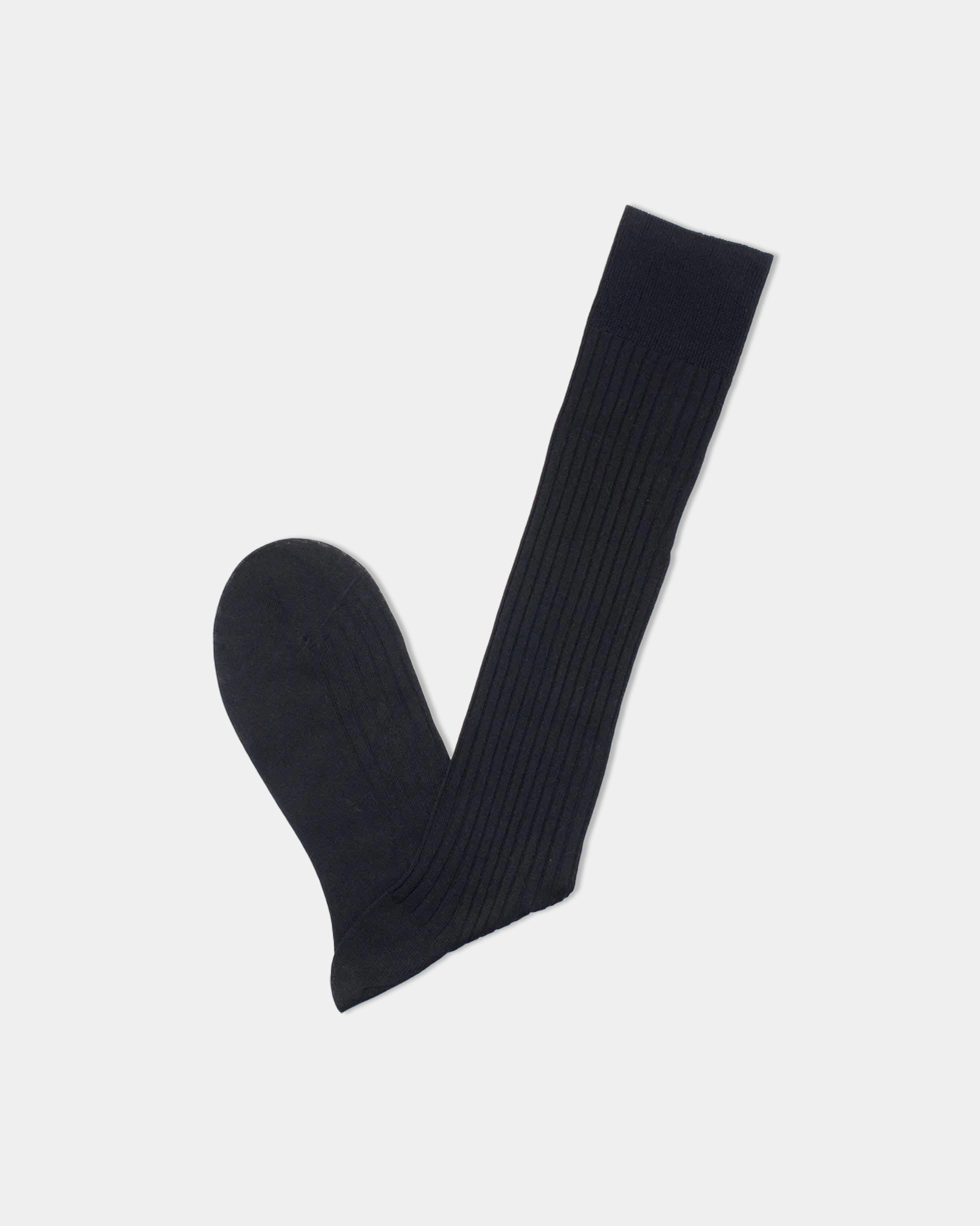 BLACK OVER-CALF HOSE COTTON SOCKS