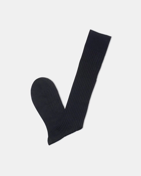BLACK OVER-CALF HOSE COTTON SOCKS