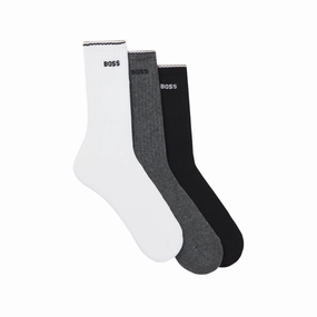 BOSS 3 Pair QS Rib Stripe Socks