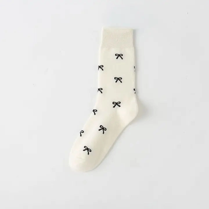 BOW PRINT SOCKS