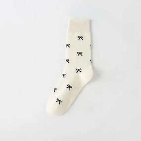 BOW PRINT SOCKS