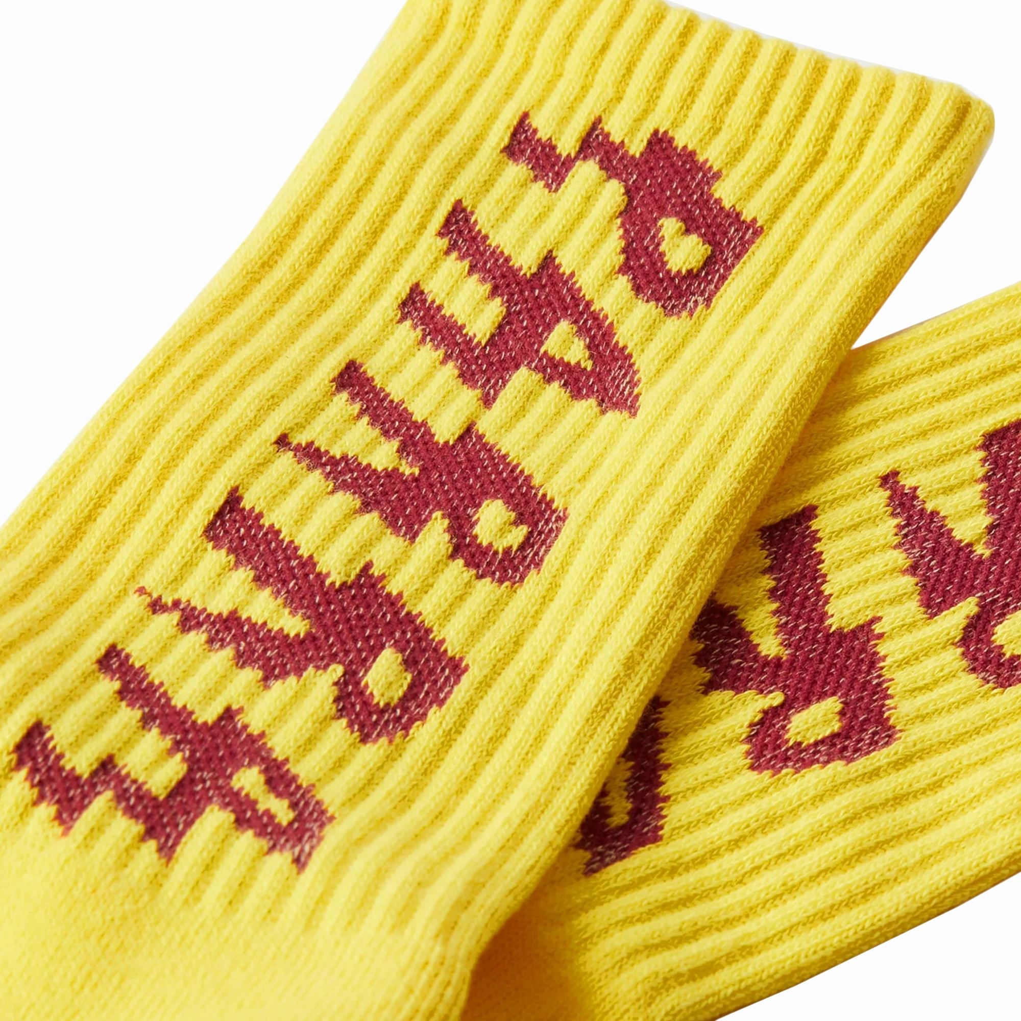By Parra Shocker Logo Crew Socks Yellow