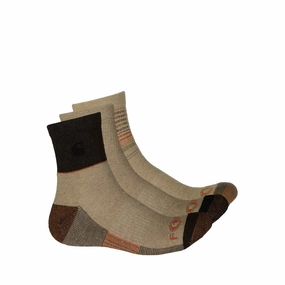 Carhartt - Men's 3 Pack 1/4 Sock (CHMA0106Q3 BRN)