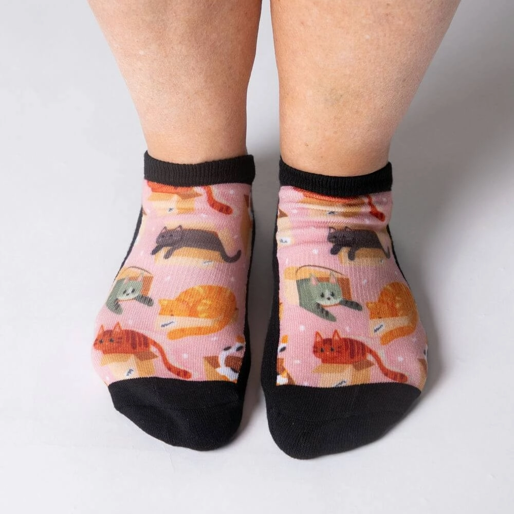 Cats in Boxes Ankle Socks