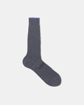 CHARCOAL COTTON MID-CALF SOCKS