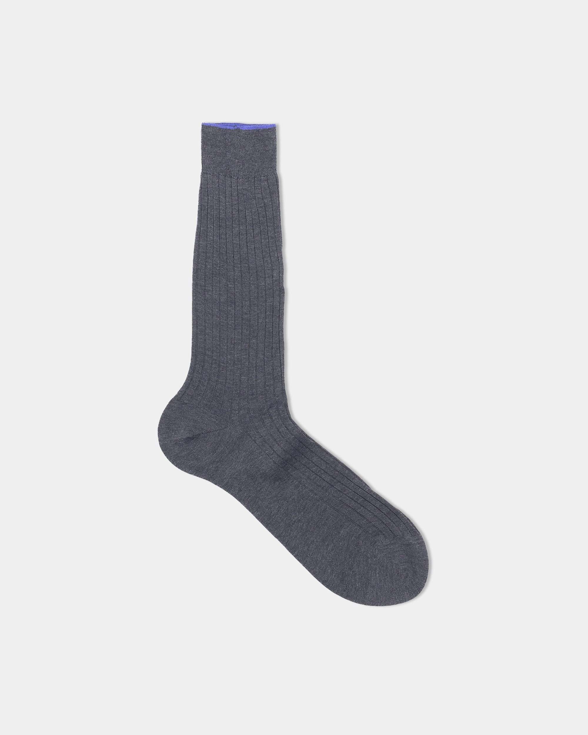 CHARCOAL COTTON MID-CALF SOCKS