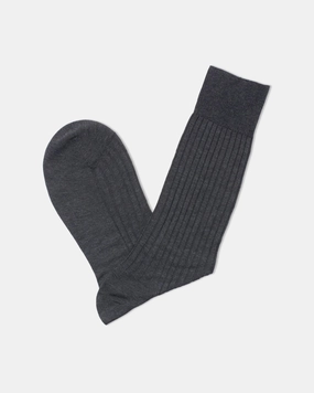 CHARCOAL MID-CALF HOSE COTTON SOCKS