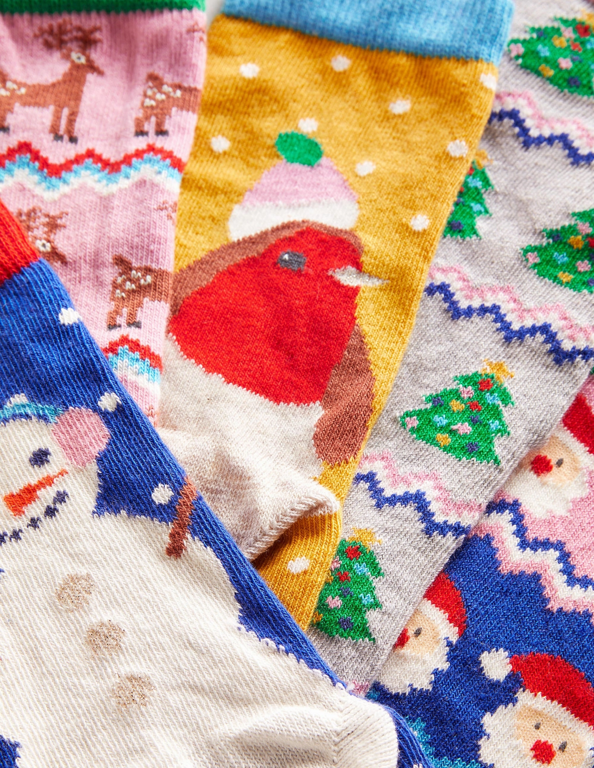 Christmas Socks 5 Pack-Multi Fair Isle