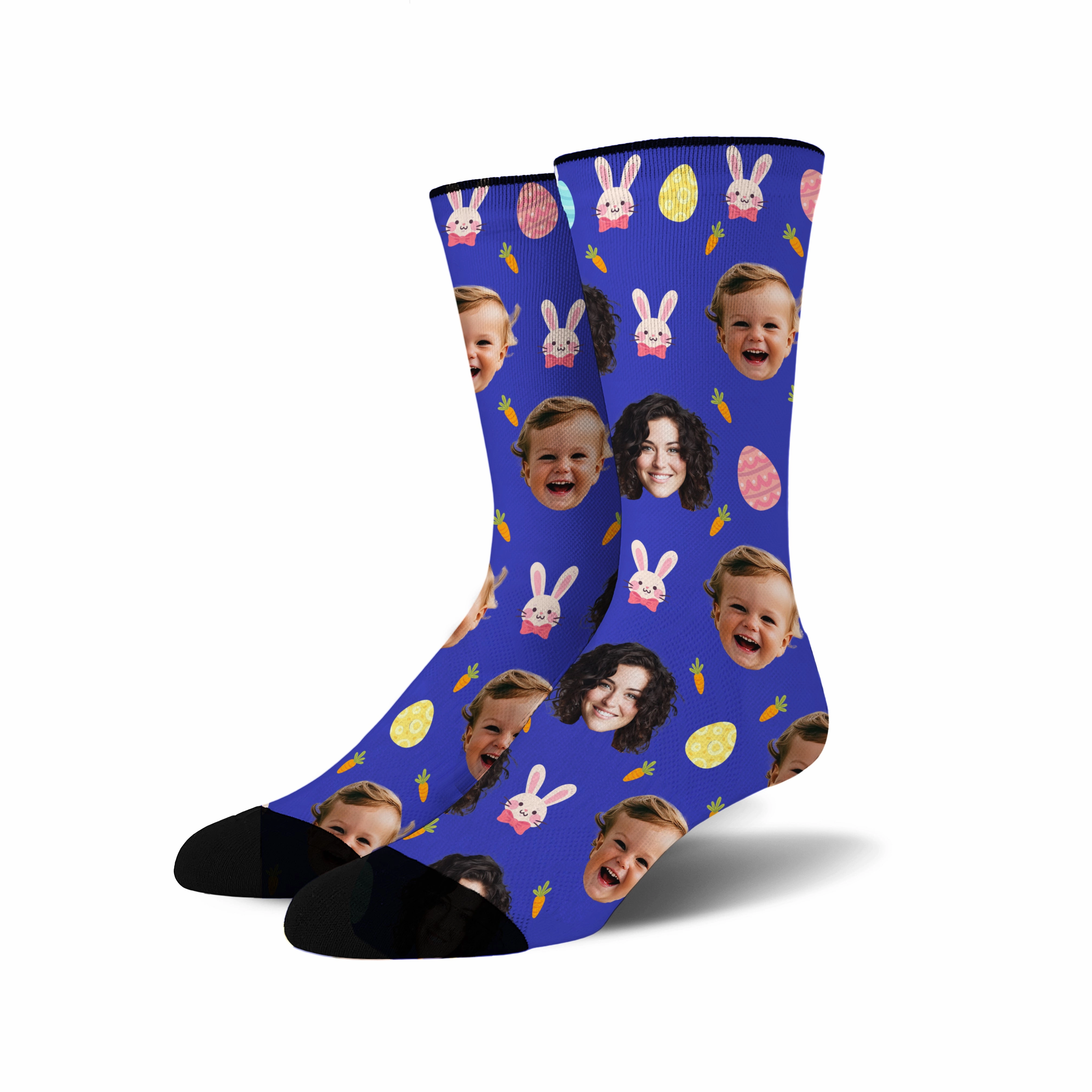 Custom Face - Easter Bunny socks # 1