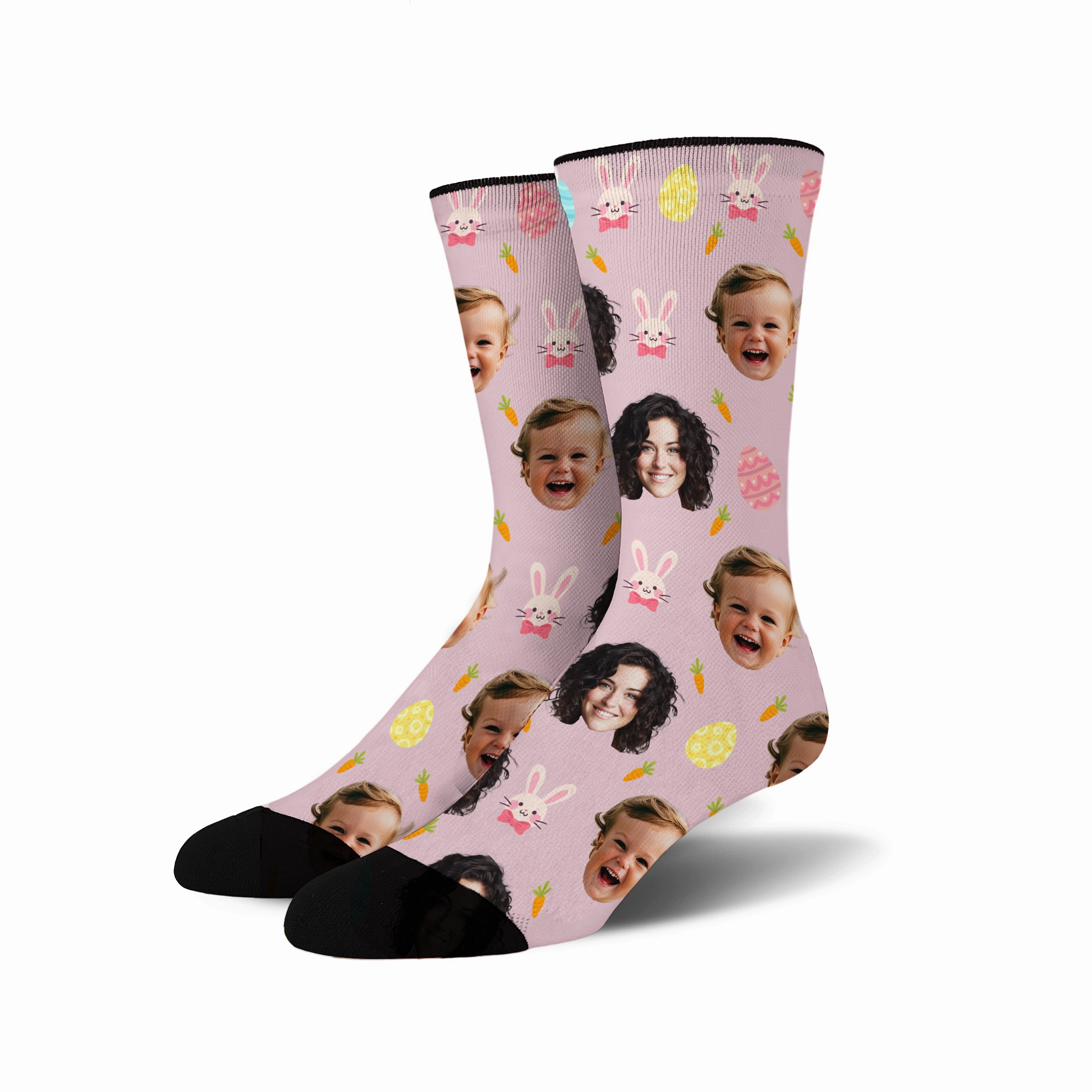Custom Face - Easter Bunny socks # 1