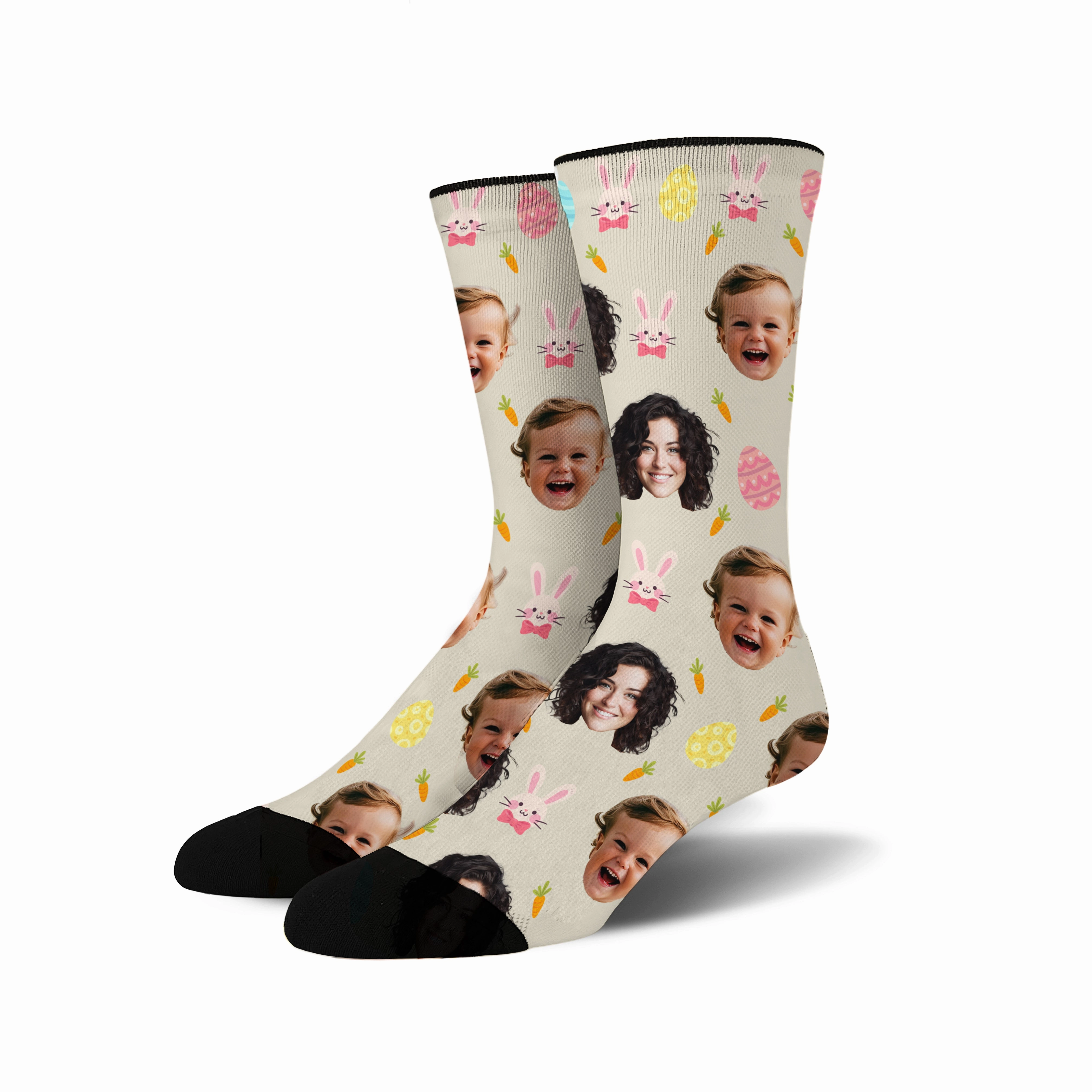 Custom Face - Easter Bunny socks # 1