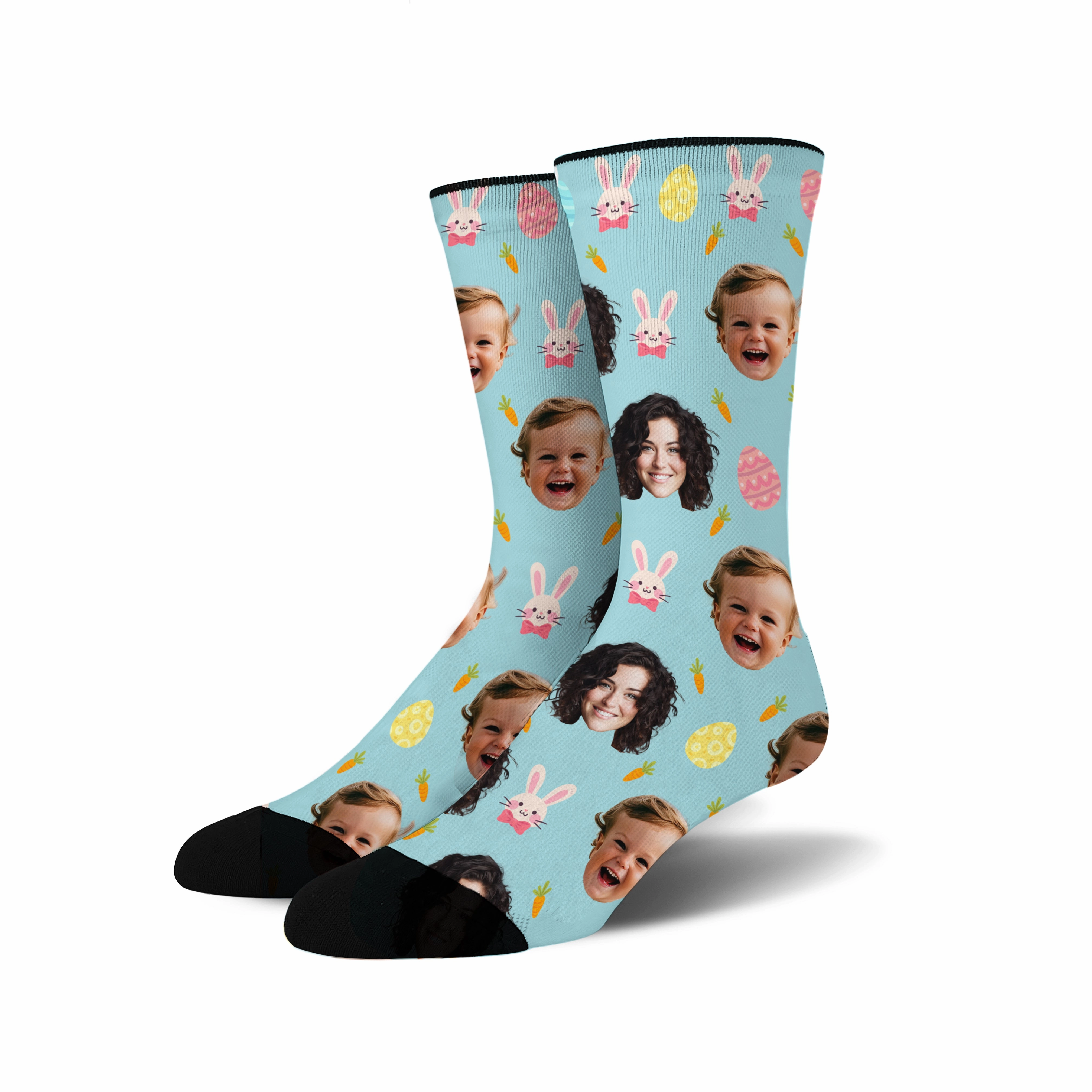Custom Face - Easter Bunny socks # 1