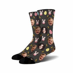Custom Face - Easter Bunny socks # 1