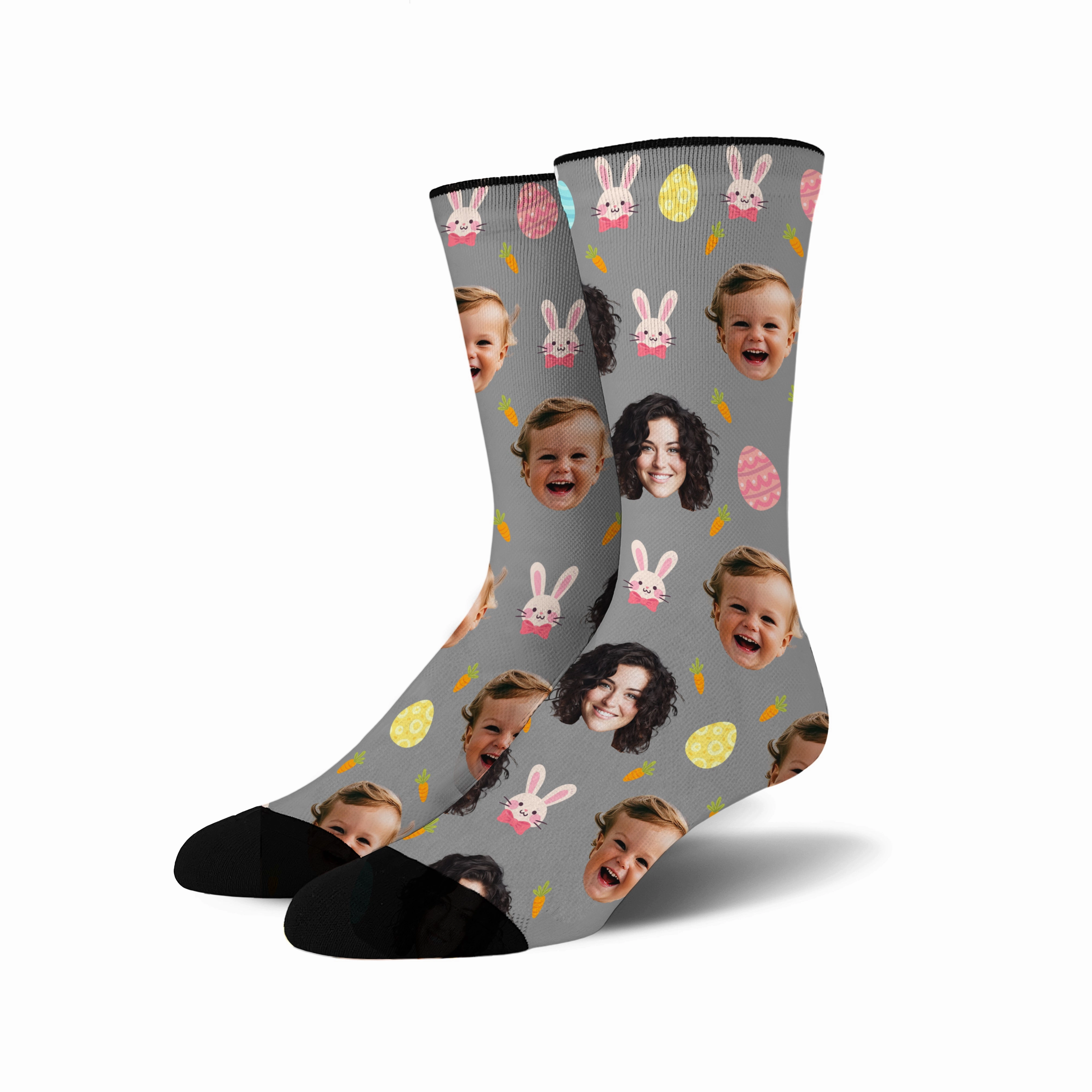 Custom Face - Easter Bunny socks # 1