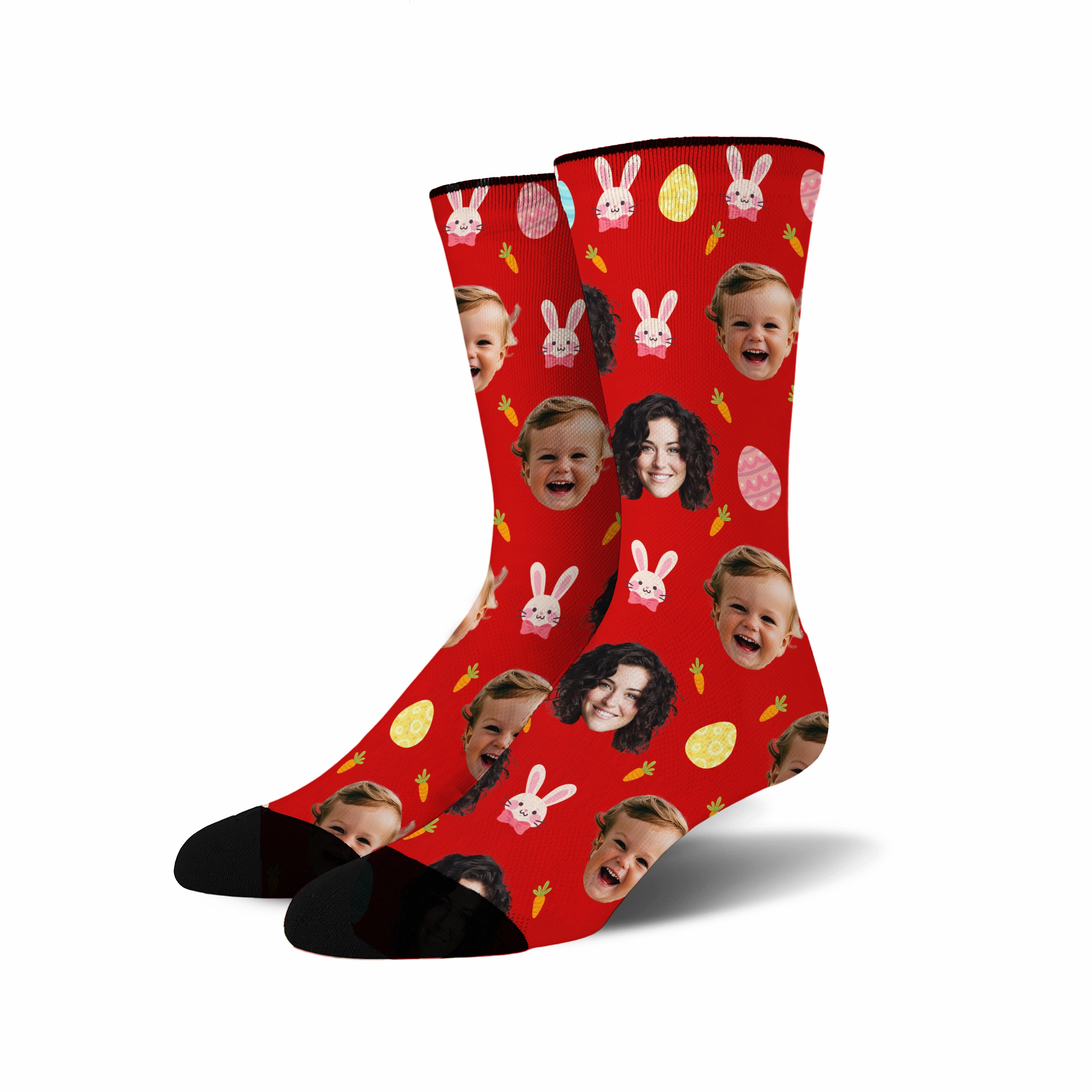 Custom Face - Easter Bunny socks # 1