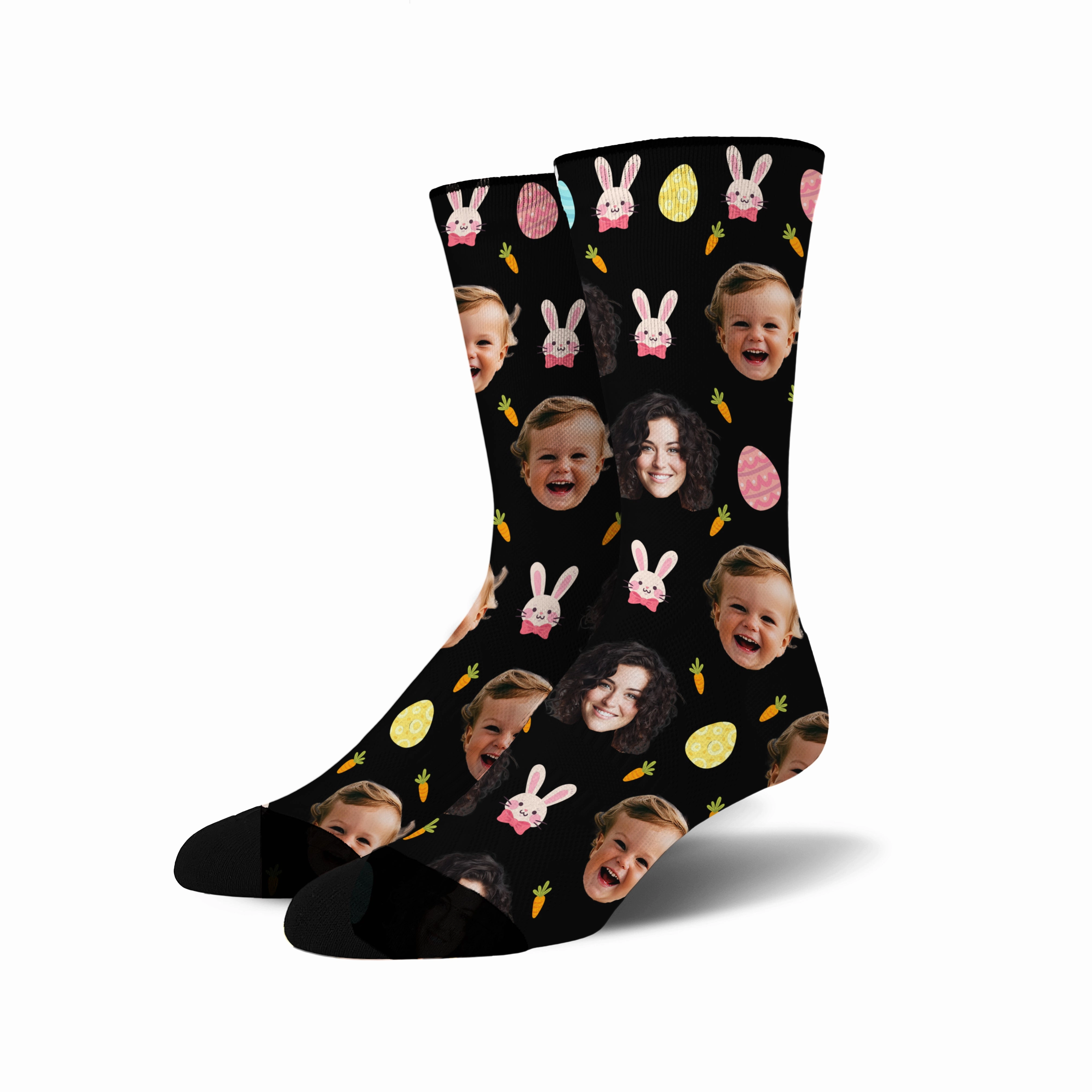Custom Face - Easter Bunny socks # 1