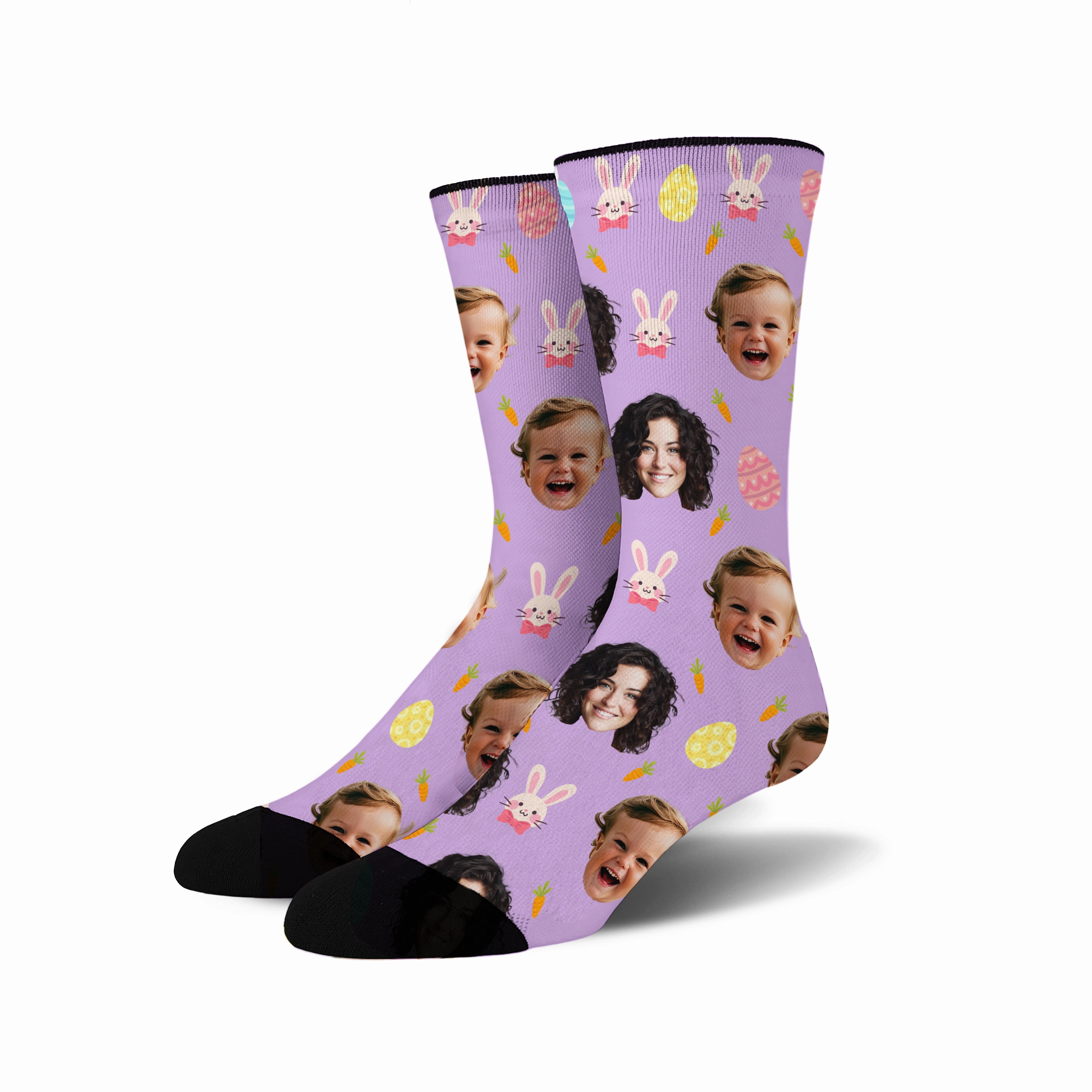 Custom Face - Easter Bunny socks # 1