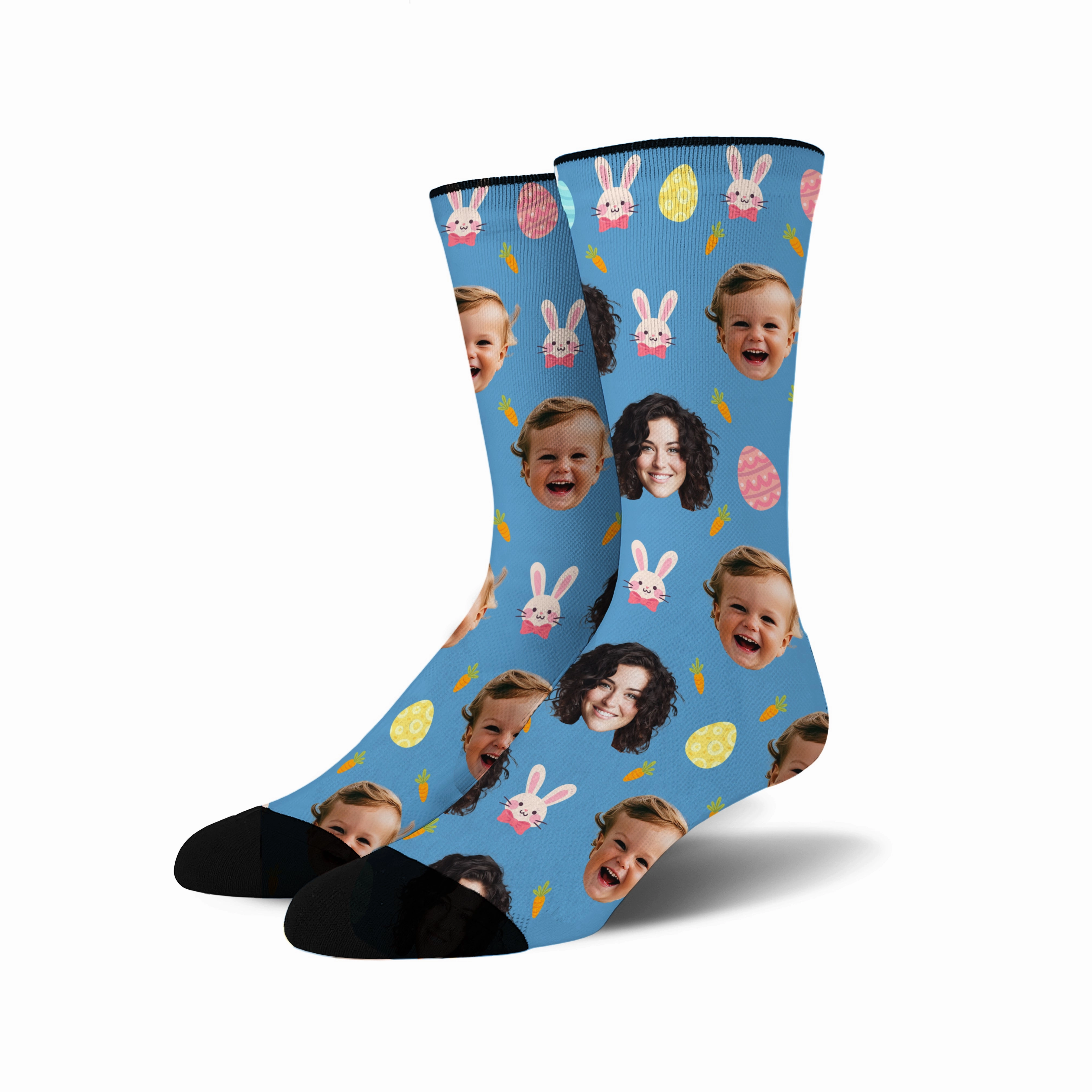 Custom Face - Easter Bunny socks # 1
