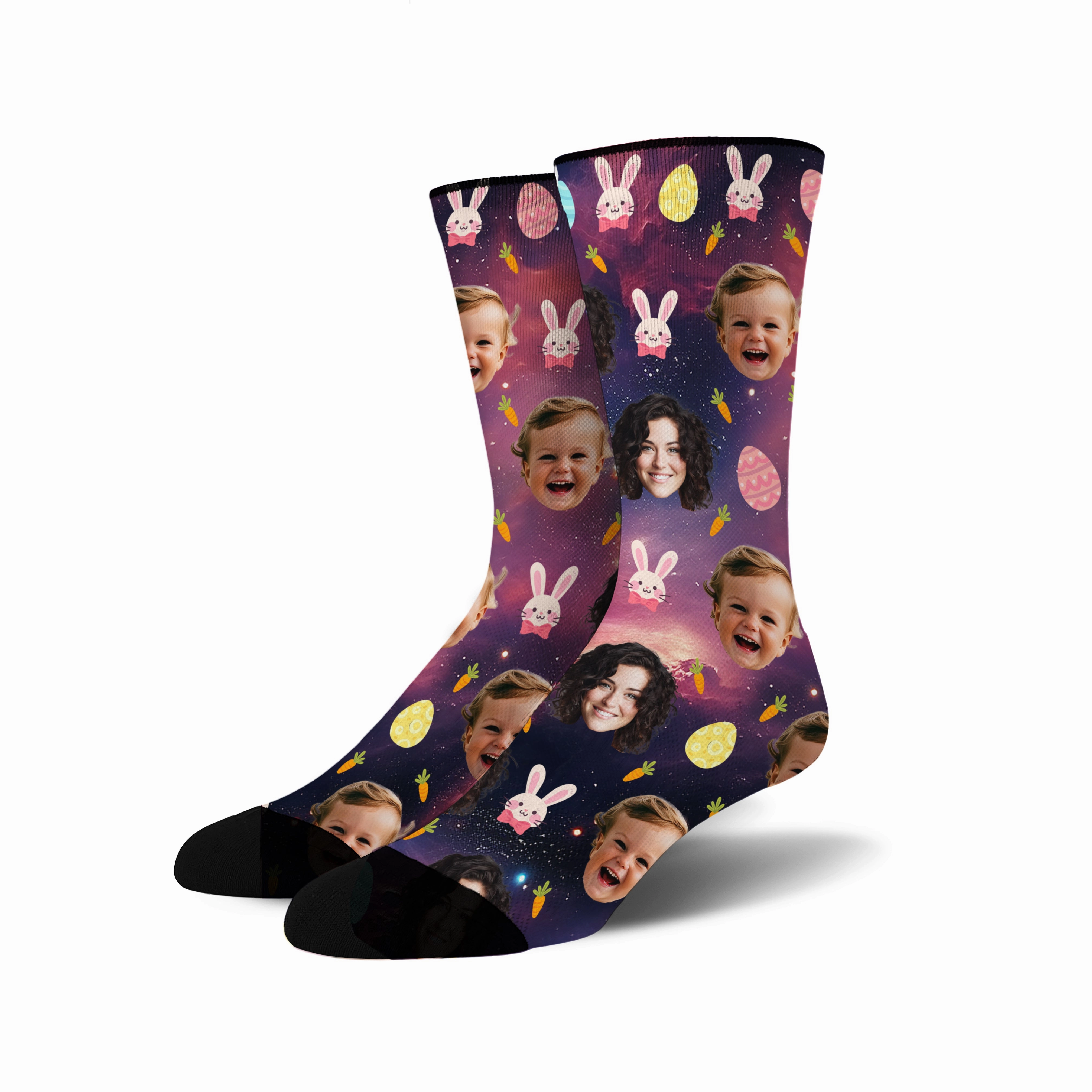 Custom Face - Easter Bunny socks # 1