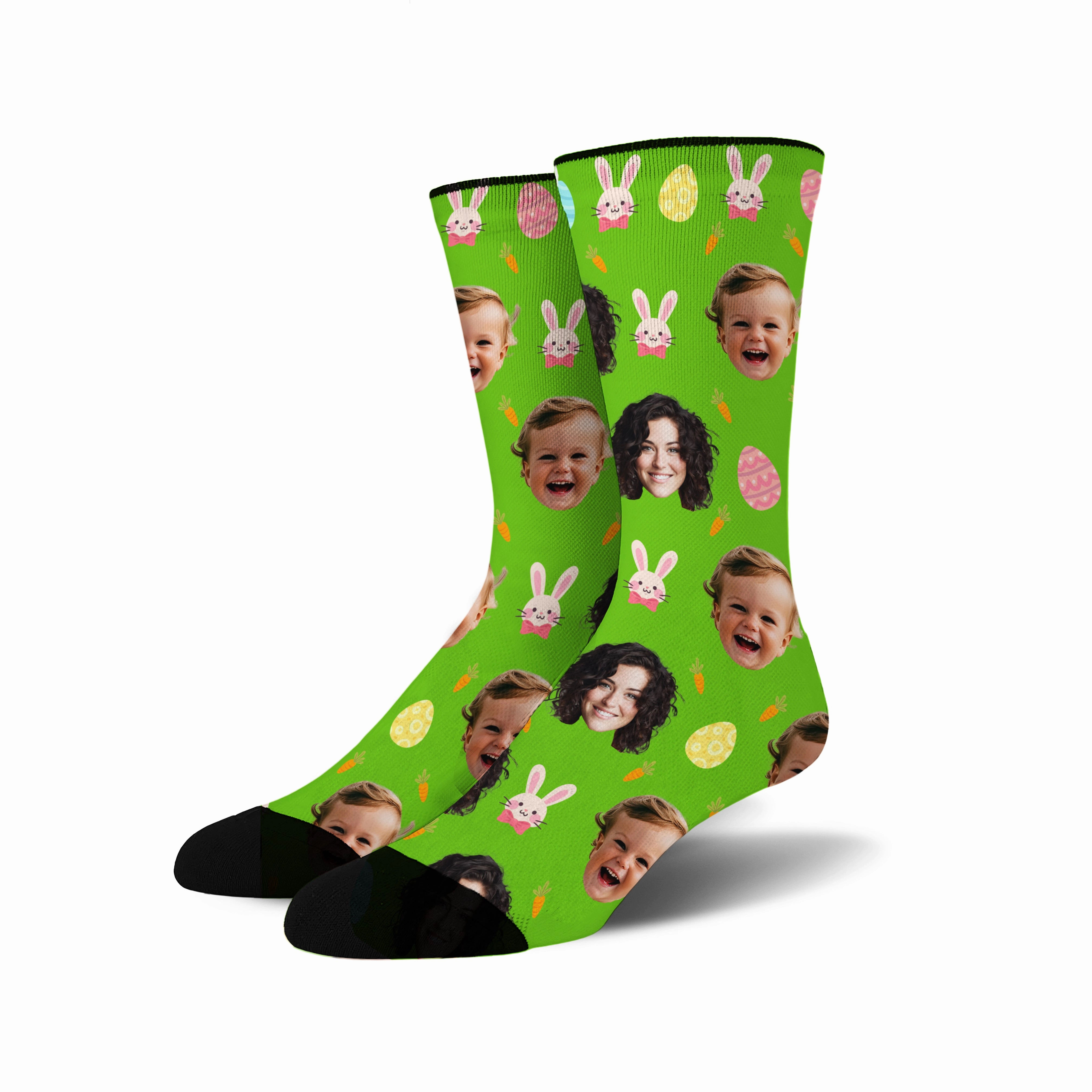Custom Face - Easter Bunny socks # 1