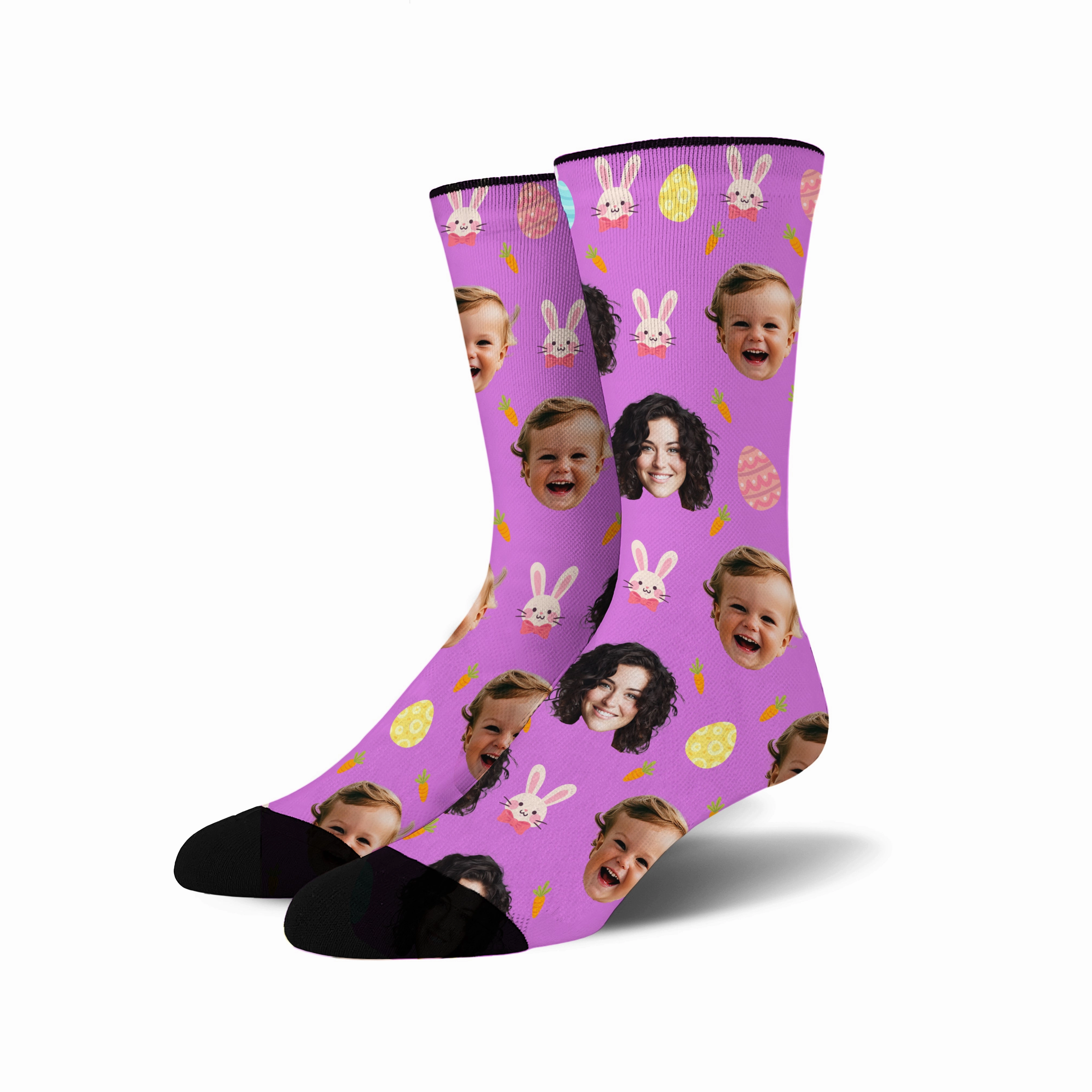 Custom Face - Easter Bunny socks # 1