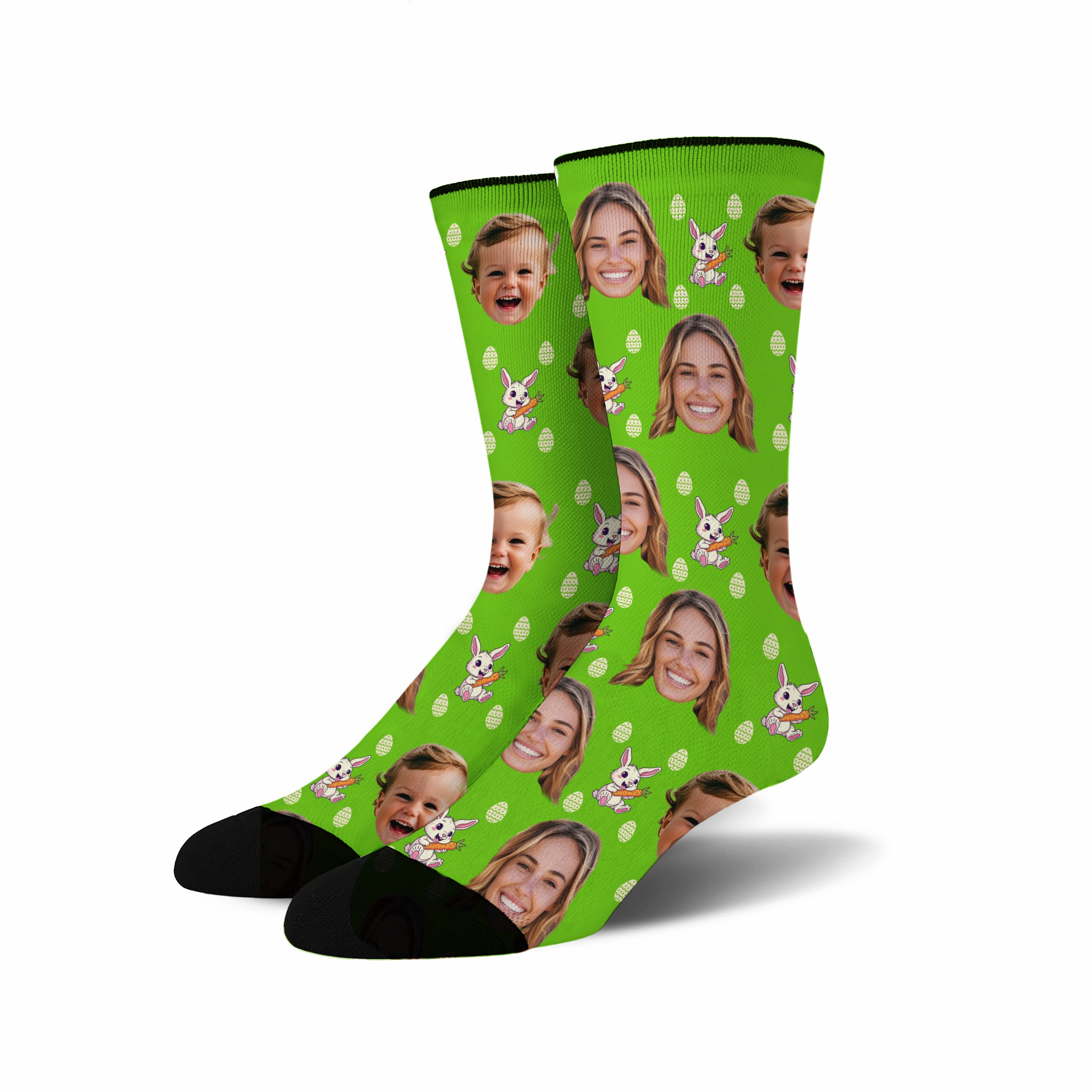 Custom Face - Easter Bunny socks # 3