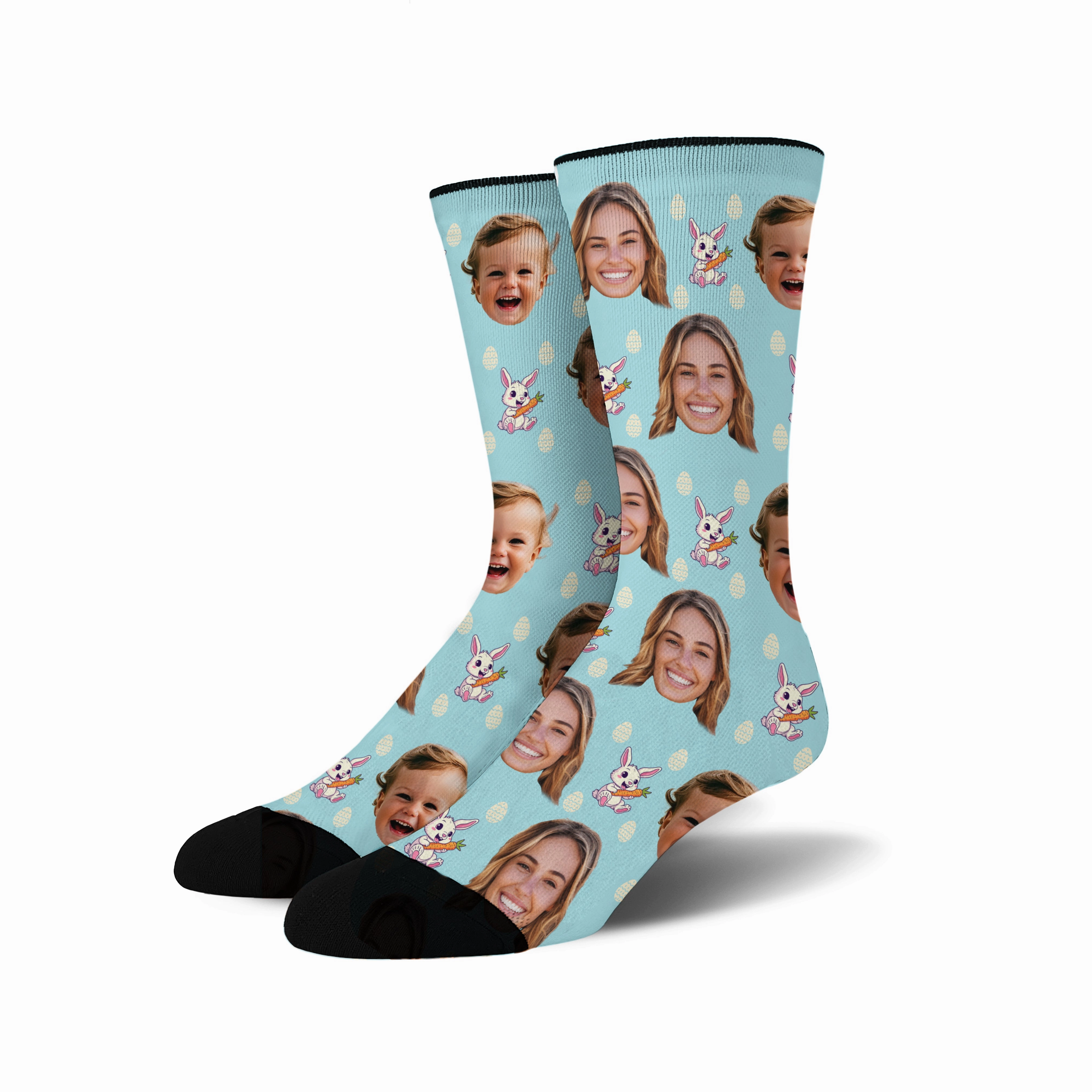 Custom Face - Easter Bunny socks # 3