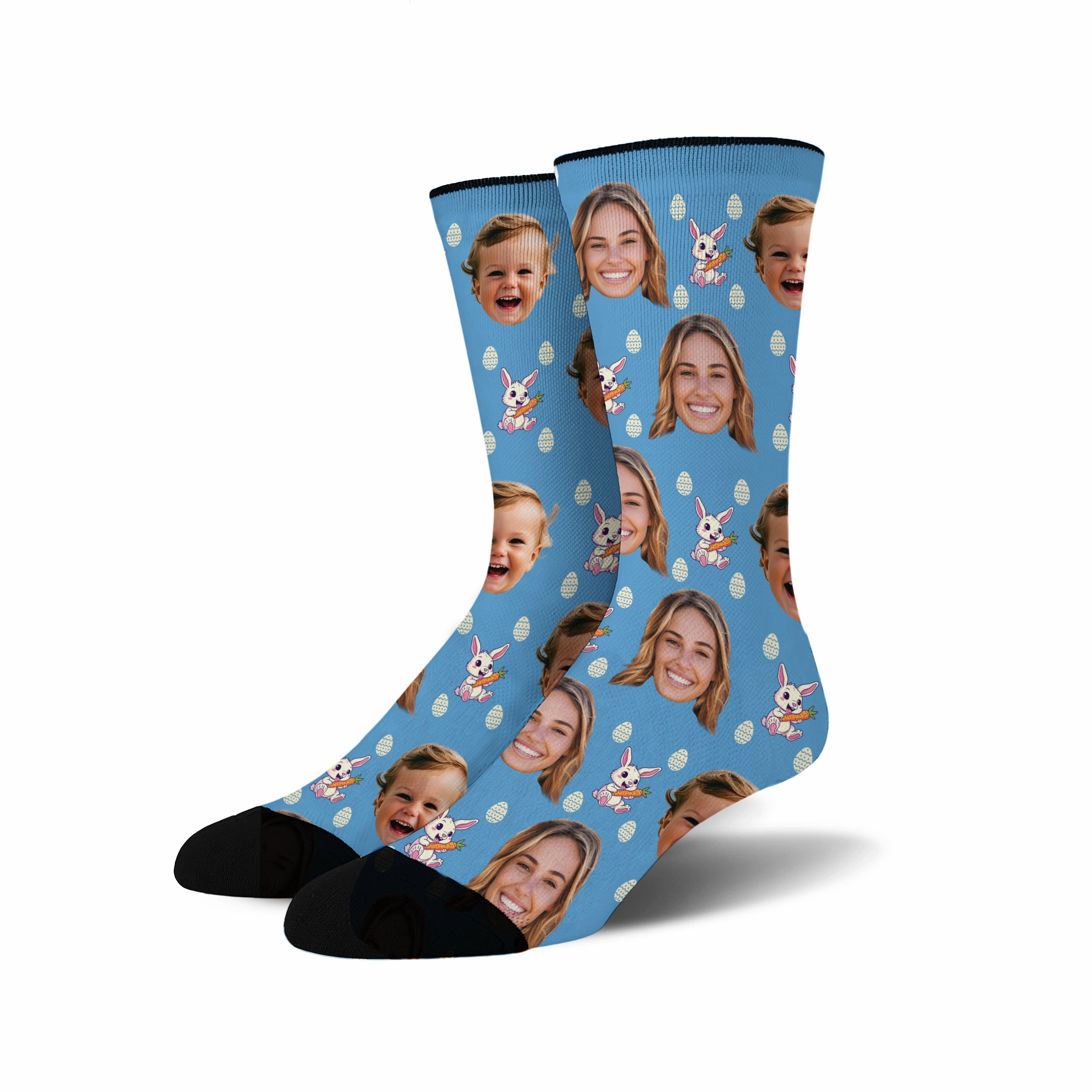 Custom Face - Easter Bunny socks # 3