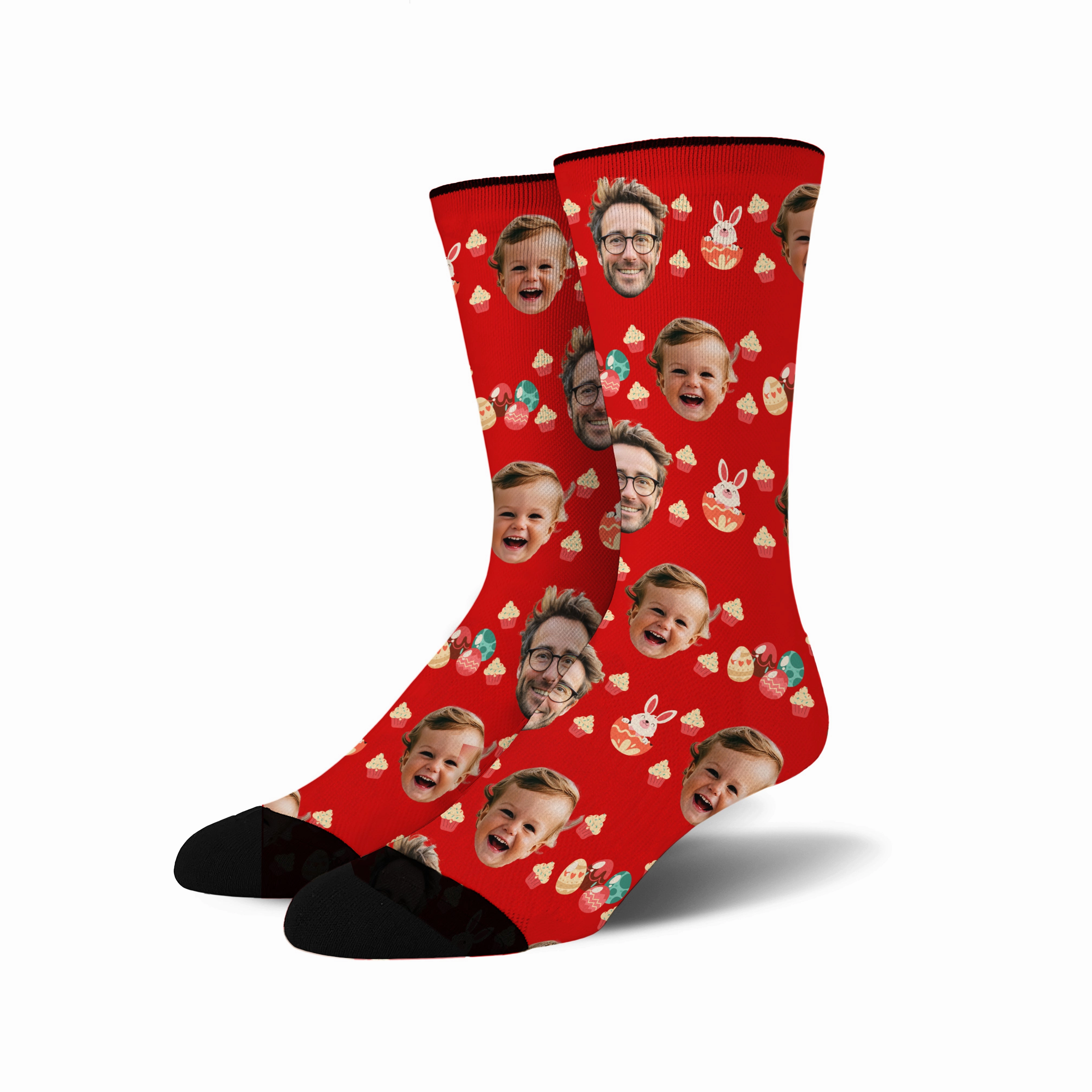 Custom Face - Easter Bunny socks # 5
