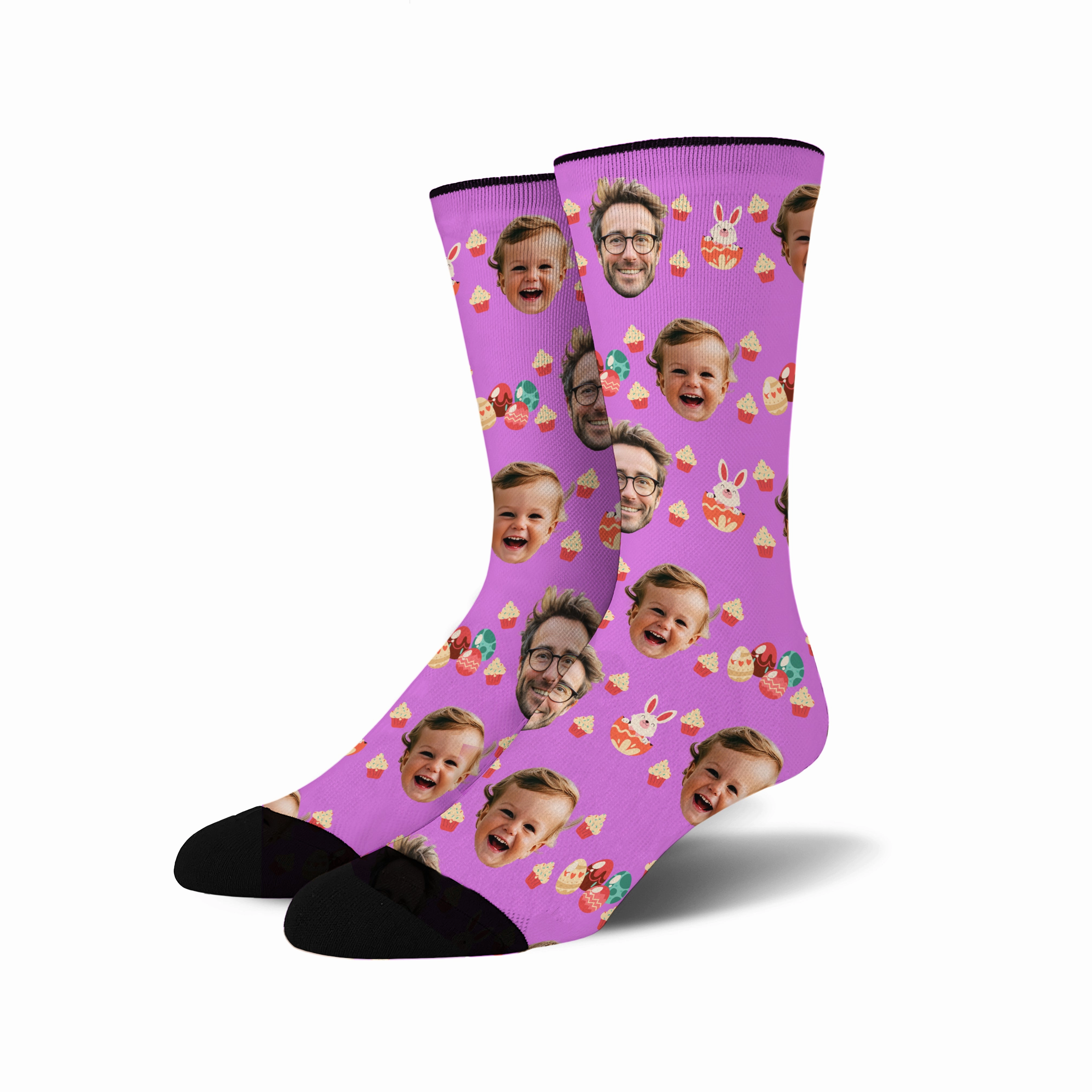 Custom Face - Easter Bunny socks # 5