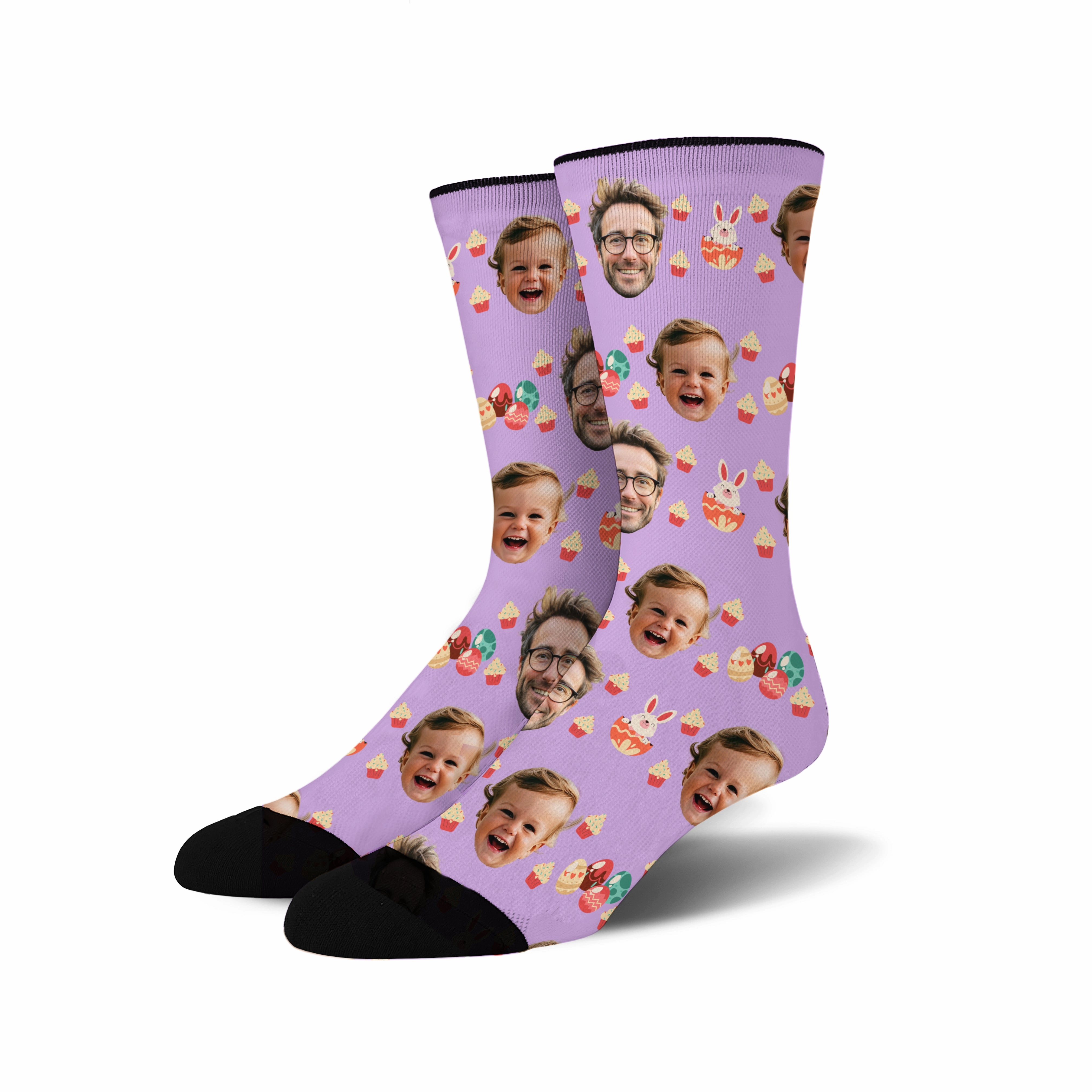 Custom Face - Easter Bunny socks # 5