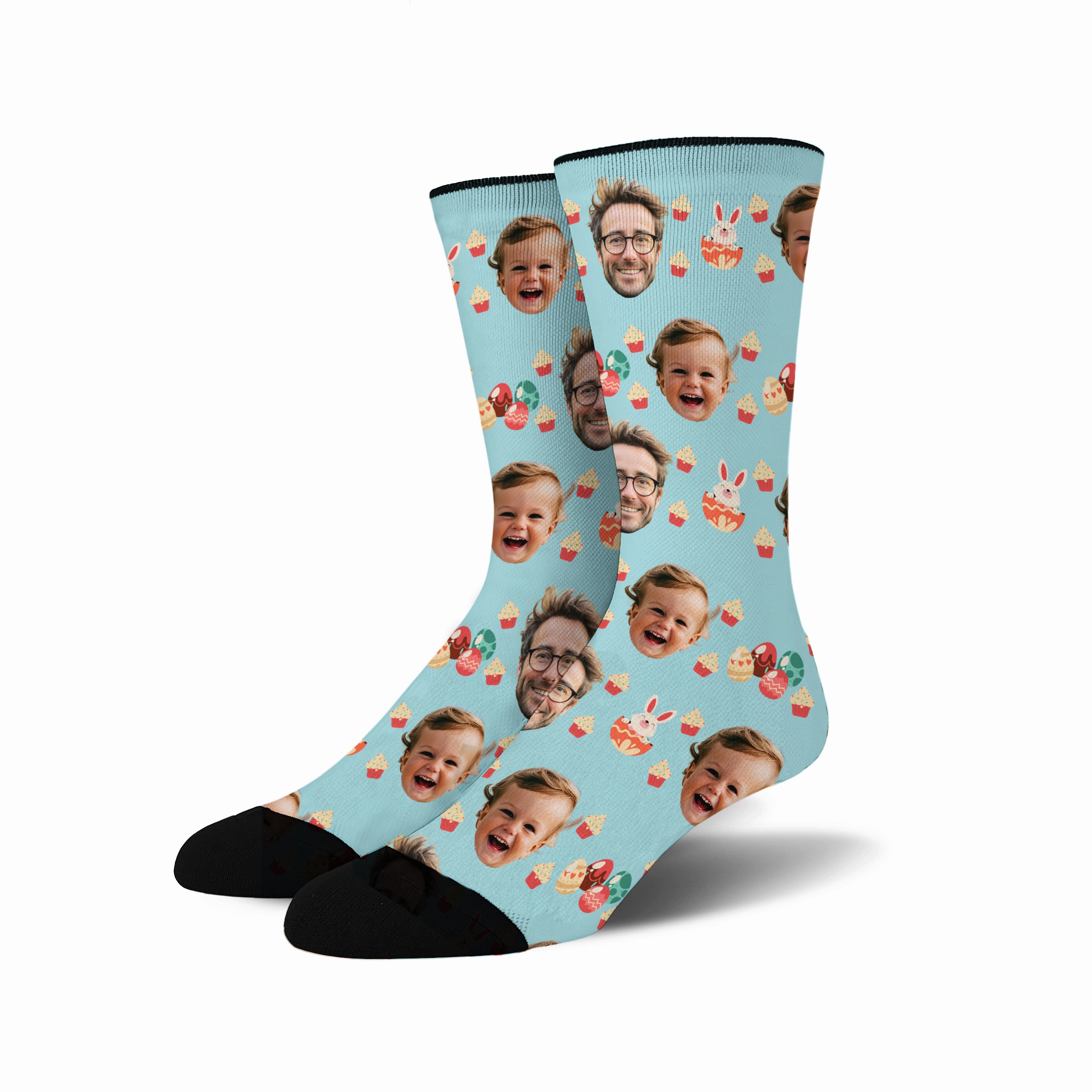 Custom Face - Easter Bunny socks # 5