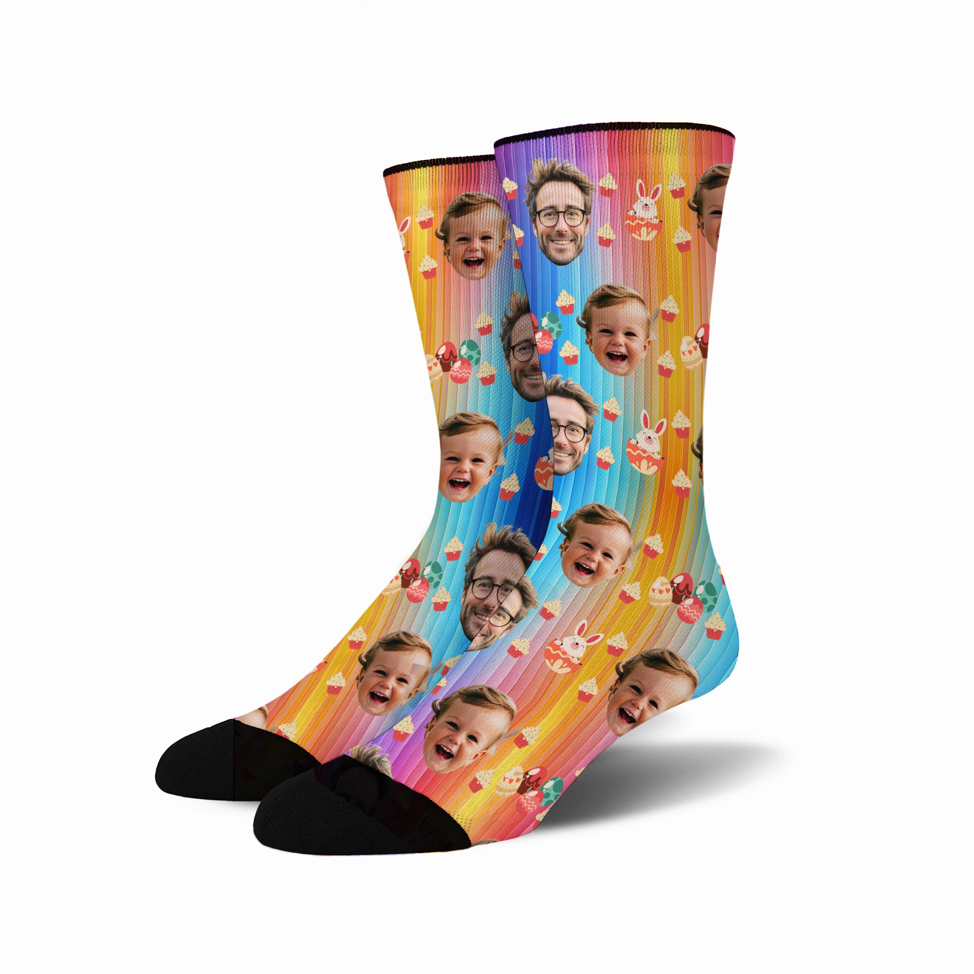 Custom Face - Easter Bunny socks # 5