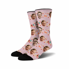 Custom Face - Easter Bunny socks # 5