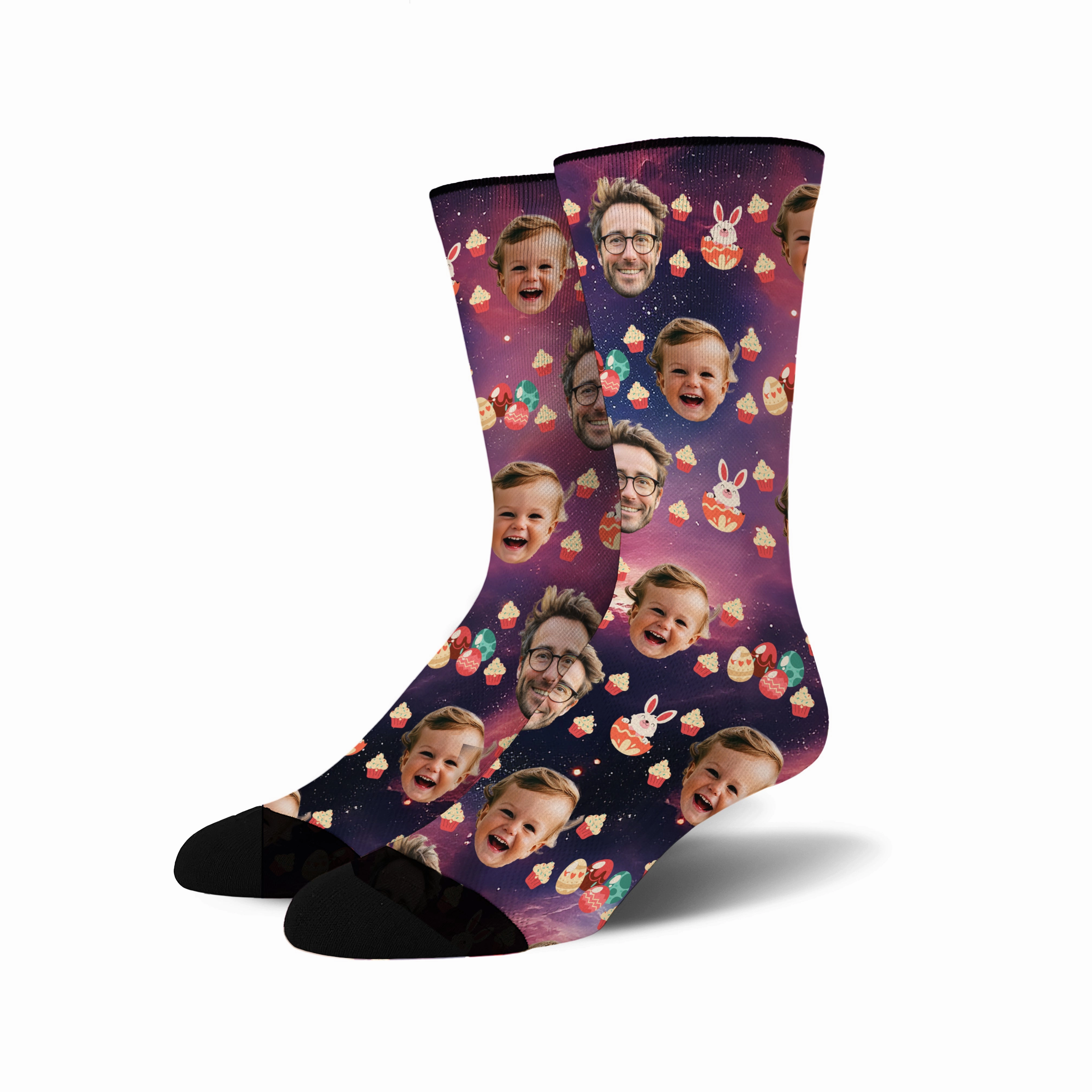 Custom Face - Easter Bunny socks # 5