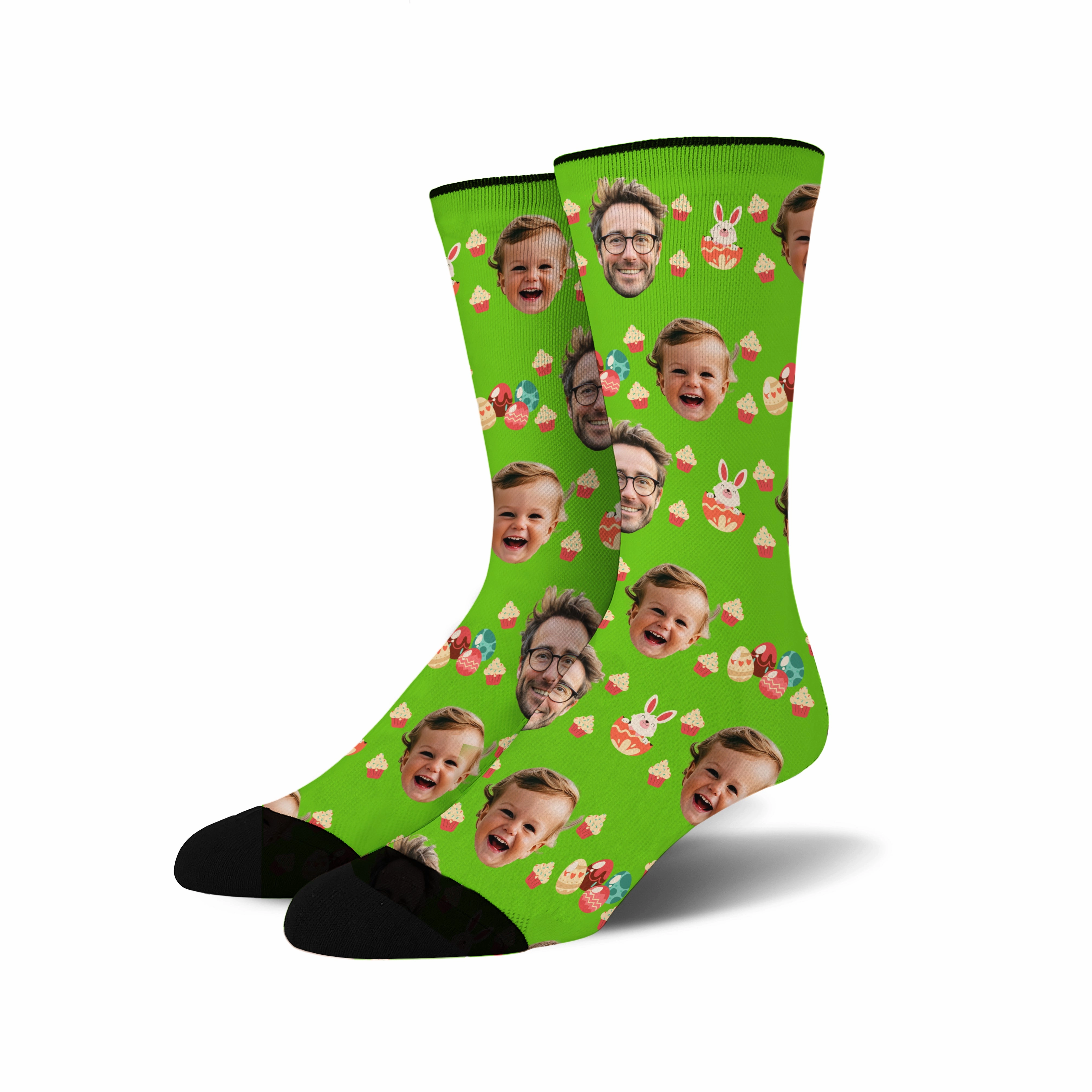 Custom Face - Easter Bunny socks # 5