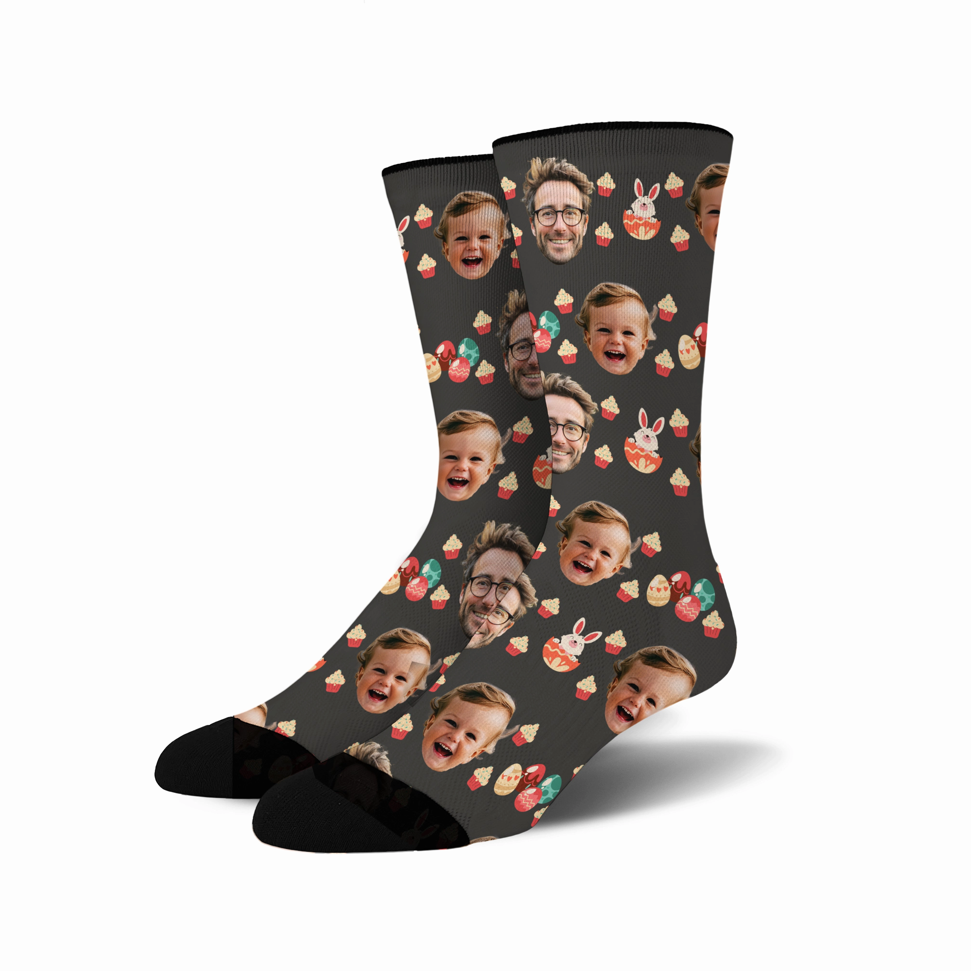 Custom Face - Easter Bunny socks # 5