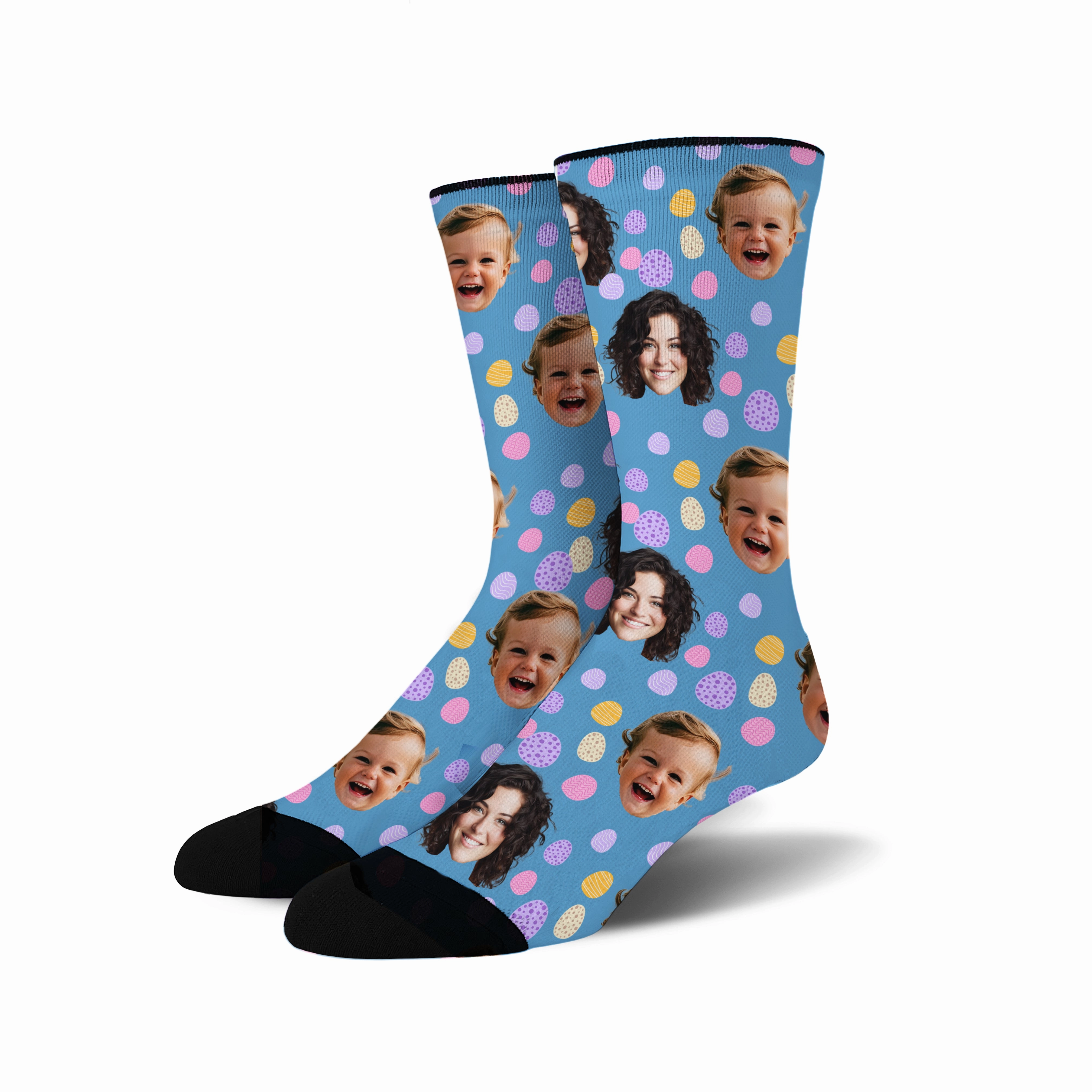 Custom Face - Easter Egg socks # 1