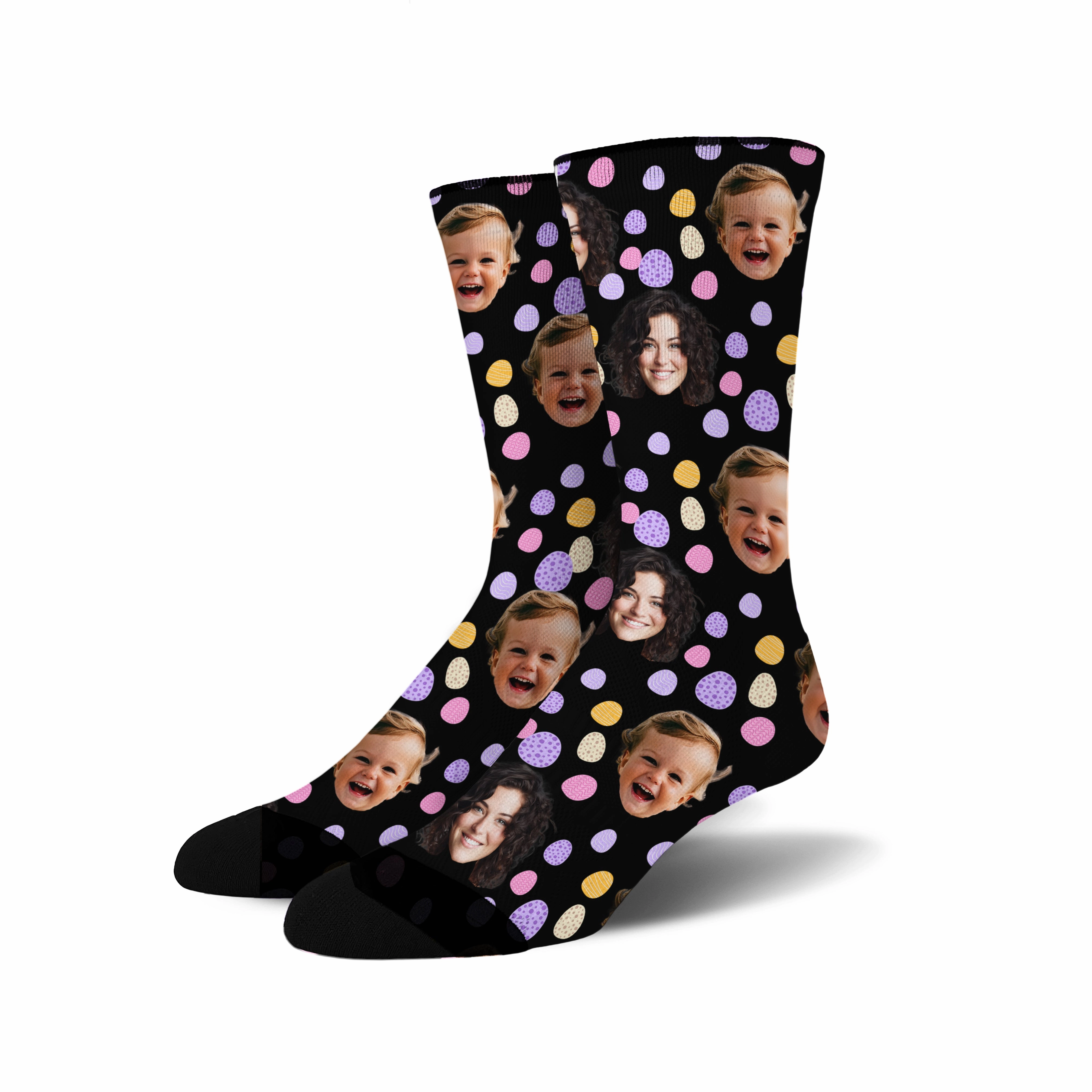 Custom Face - Easter Egg socks # 1