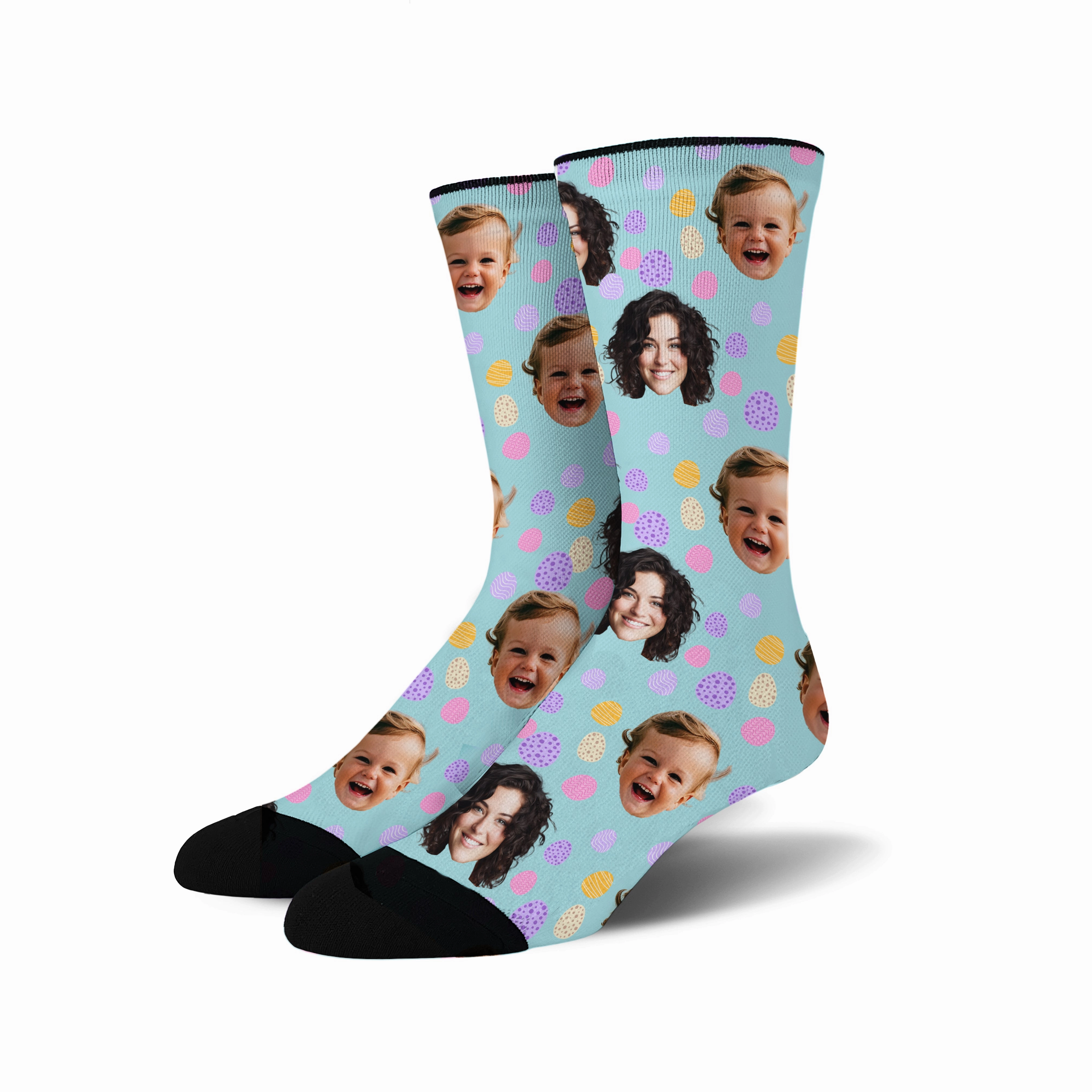 Custom Face - Easter Egg socks # 1